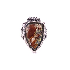 Rare Gold Quartz in Red Jasper Large Arrowhead Shaped Gold Infused Jasper