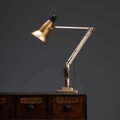 Rare Gold Type 1 Herbert Terry Anglepoise Desk Lamp 2 Step