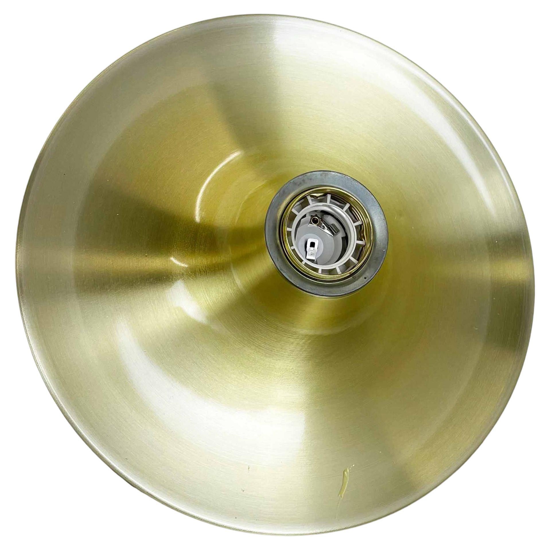 Rare Golden 1970s Charlotte Perriand 25cm Disc Wall Light by Honsel, Germany