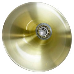 Rara lampada da parete a disco dorata degli anni '70 di Charlotte Perriand da 25 cm di Honsel, Germania