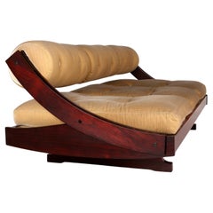 rare golden cord velvet GS195 daybed by Gianni Songia for Sormani Italy sofa bed