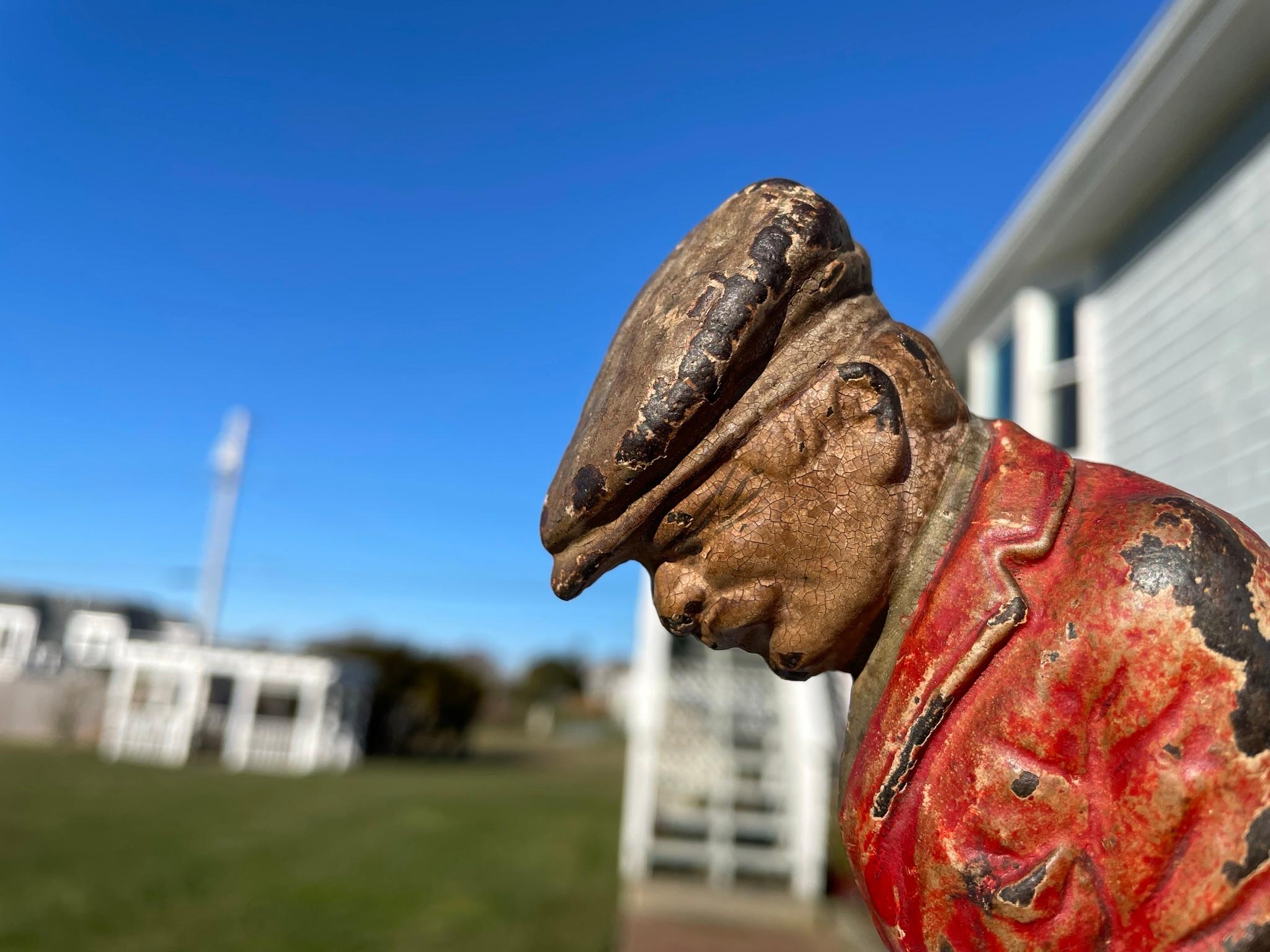 American Rare Golf Lovers Antique Sculpture, Putting