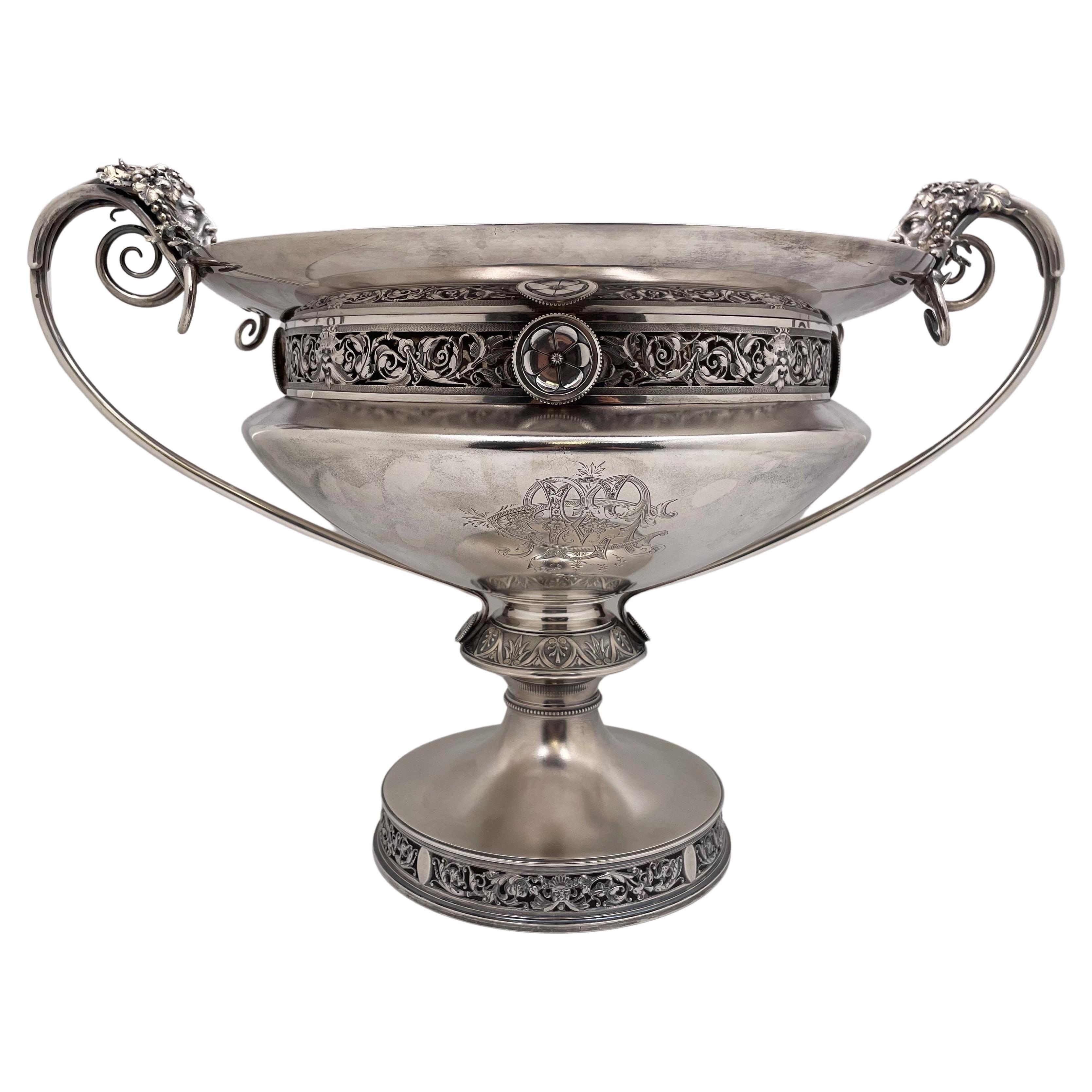 Rare Gorham 1872 Sterling Silver Wine Chiller/ Centerpiece in Original