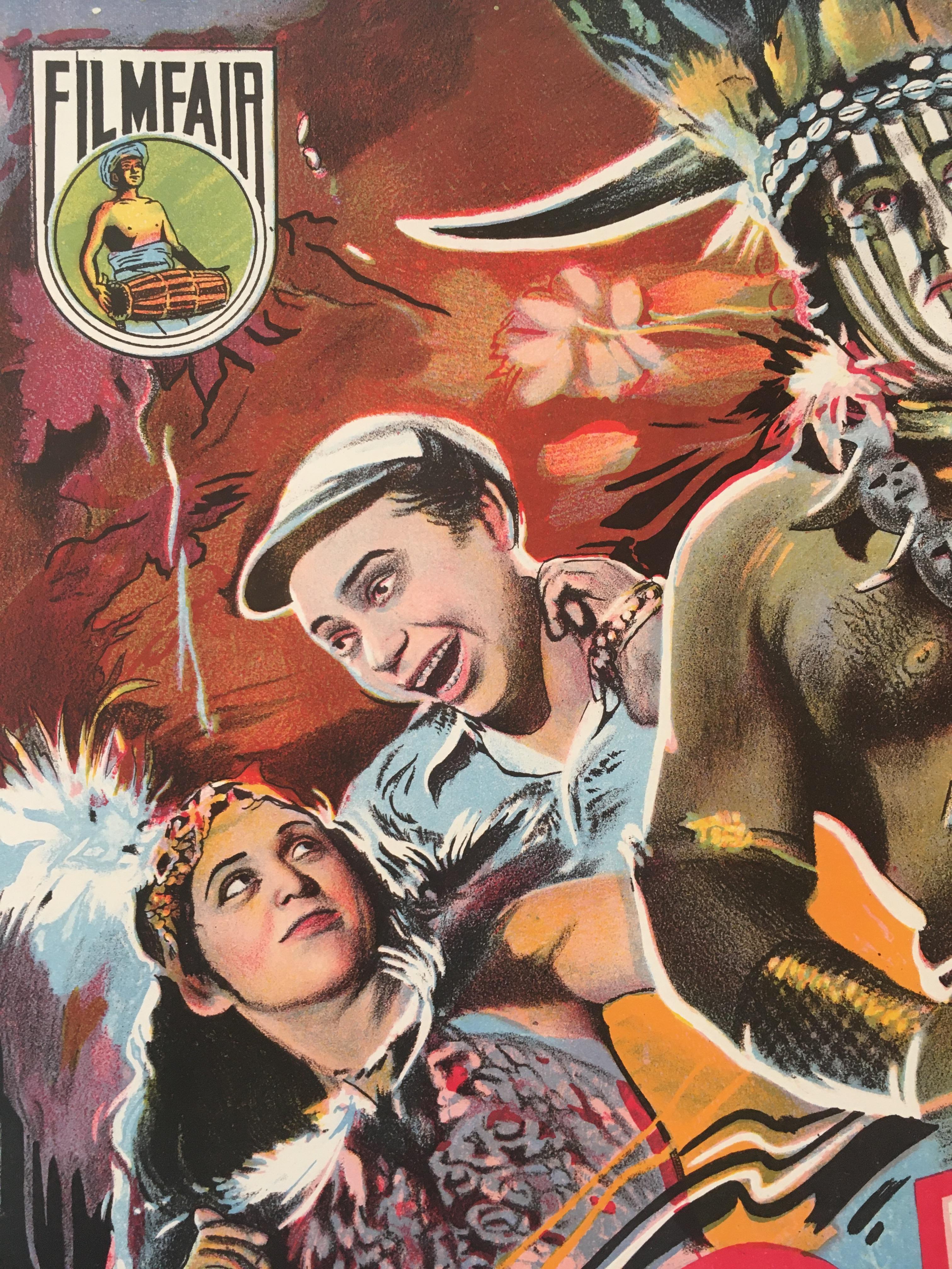 Papier Rare affiche originale du film indien « Gorilla », 1953