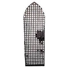 Rare Gothic Castle Door with Original Hand-Forged Ironwork, 14th-15th Century