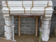 Rare Gothic Castle Limestone Chimney Mantle Chateau Fireplace Hand Carved Stone