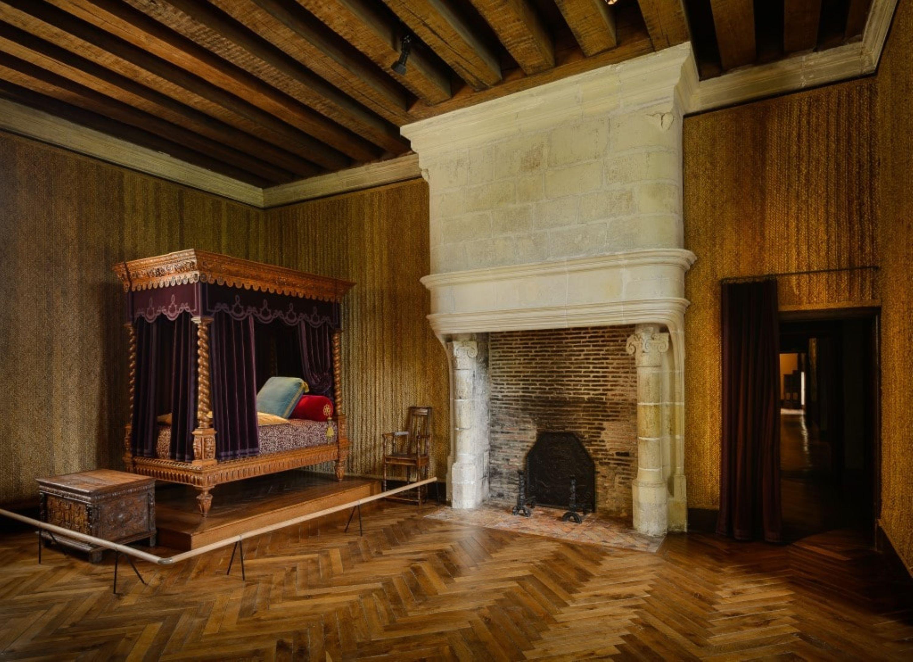 Raro Castillo Gótico Chimenea de Piedra Caliza Chimenea Chateau Piedra Tallada a Mano en venta 1