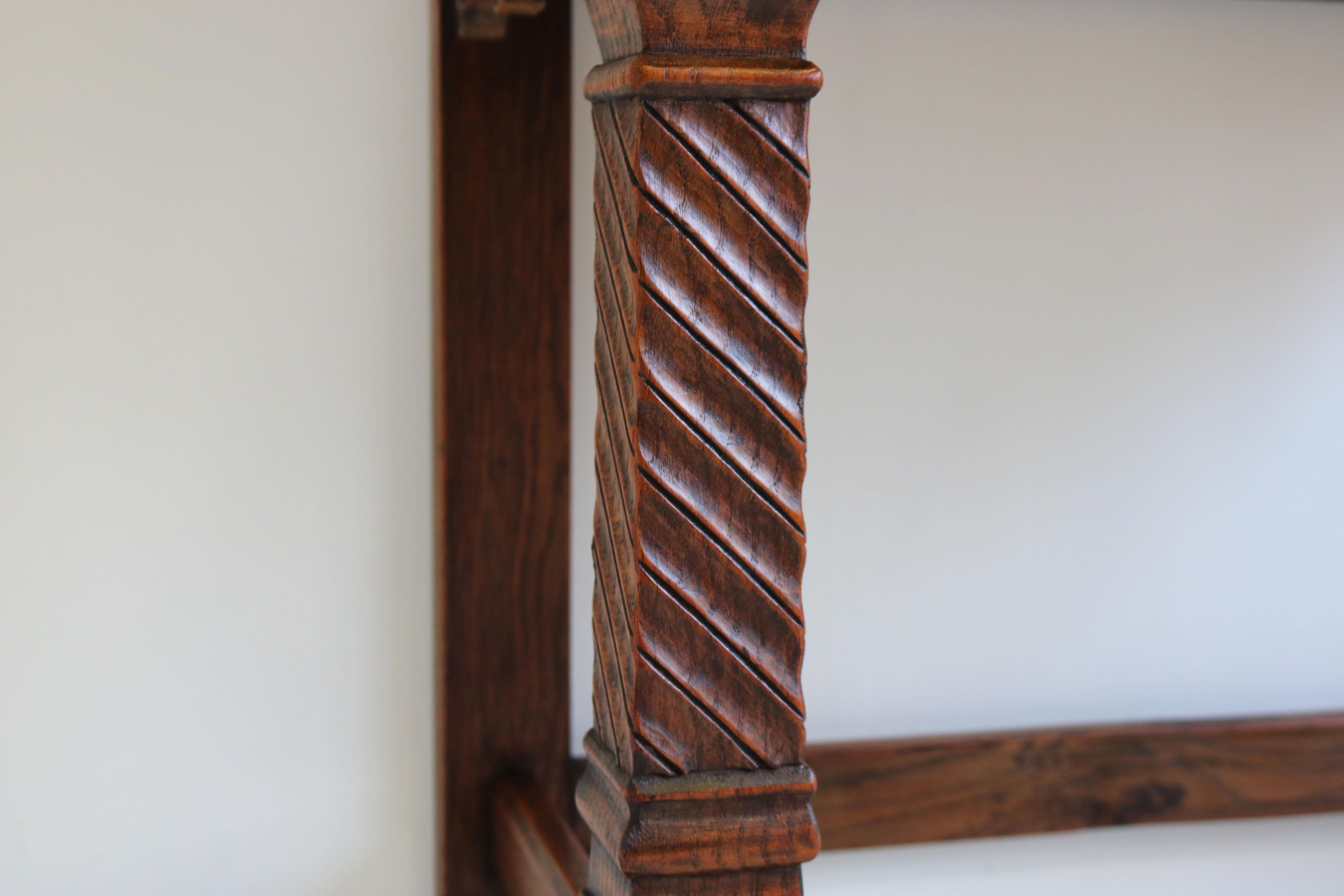 Rare Gothic Revival Dry Bar / Drinks Cabinet Carved Oak Church Windows Credenza For Sale 1