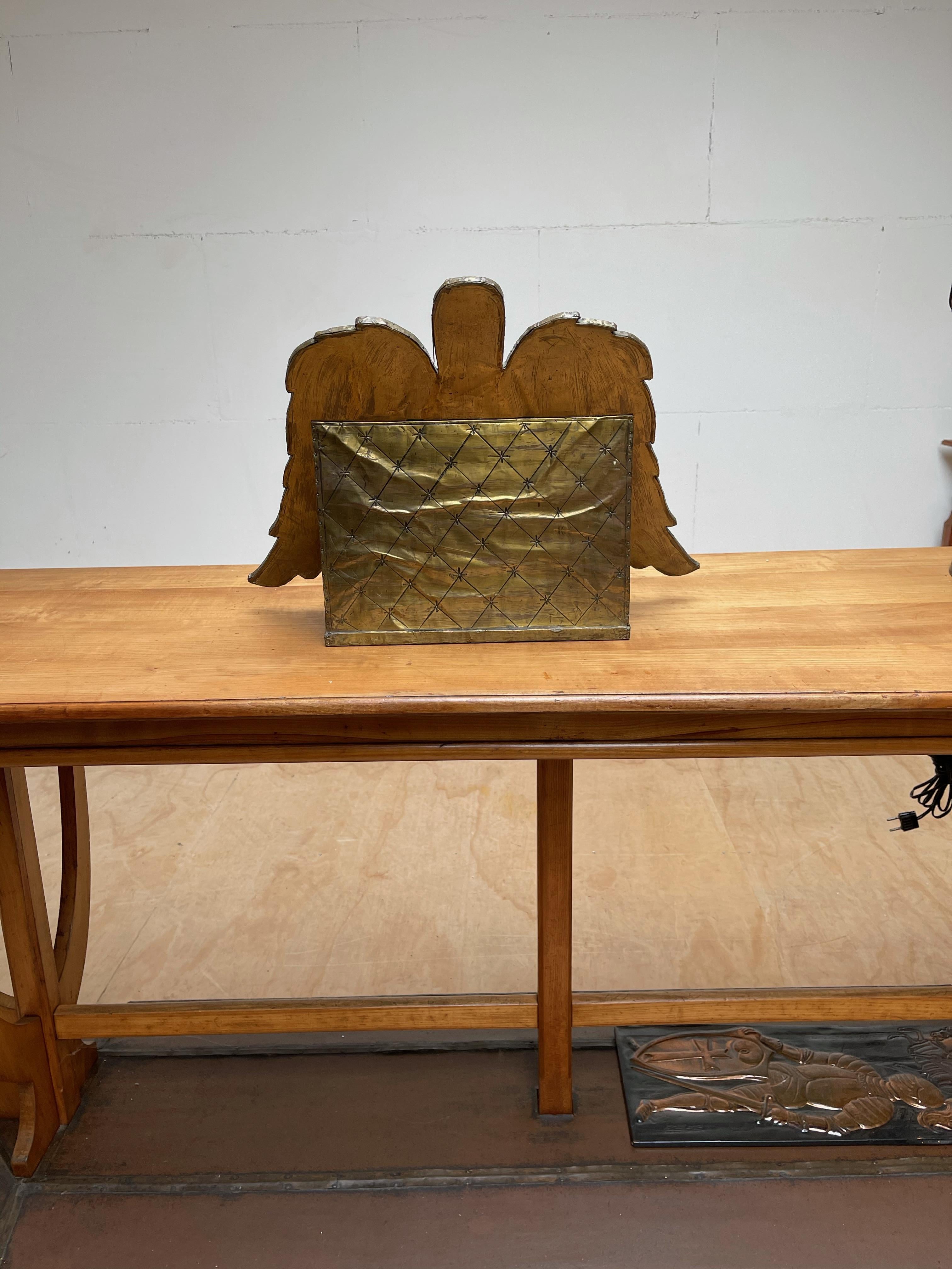 Rare support de biblique d'autel d'église néo-gothique en laiton gaufré avec sculpture d'aigle en vente 8