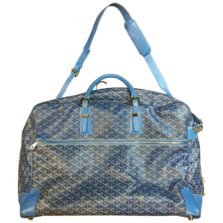 Rare Goyard Blue Suit Travel Bag in monogram Canvas at 1stDibs