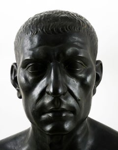 Rare Grand Tour Bronze Bust of Cicero After Massimiliano Soldani Benzi