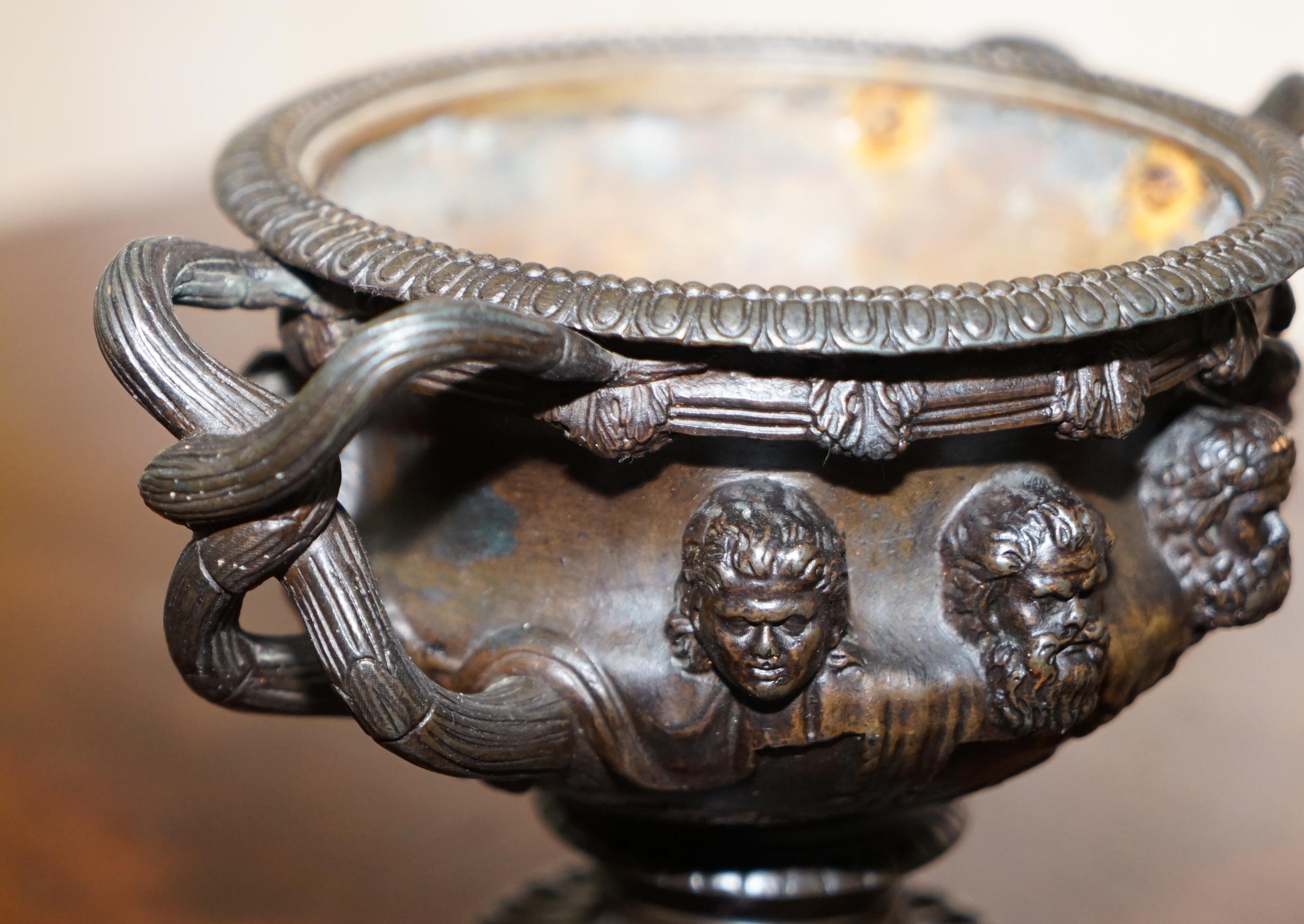 Rare Grand Tour Bronze of the Warwick Vase circa 1880 Based on Roman Original 5