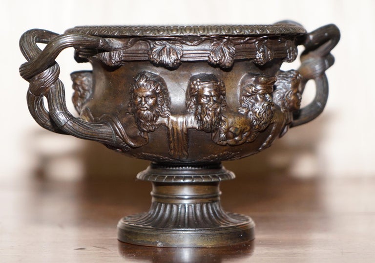 Rare Grand Tour Bronze of the Warwick Vase circa 1880 Based on Roman