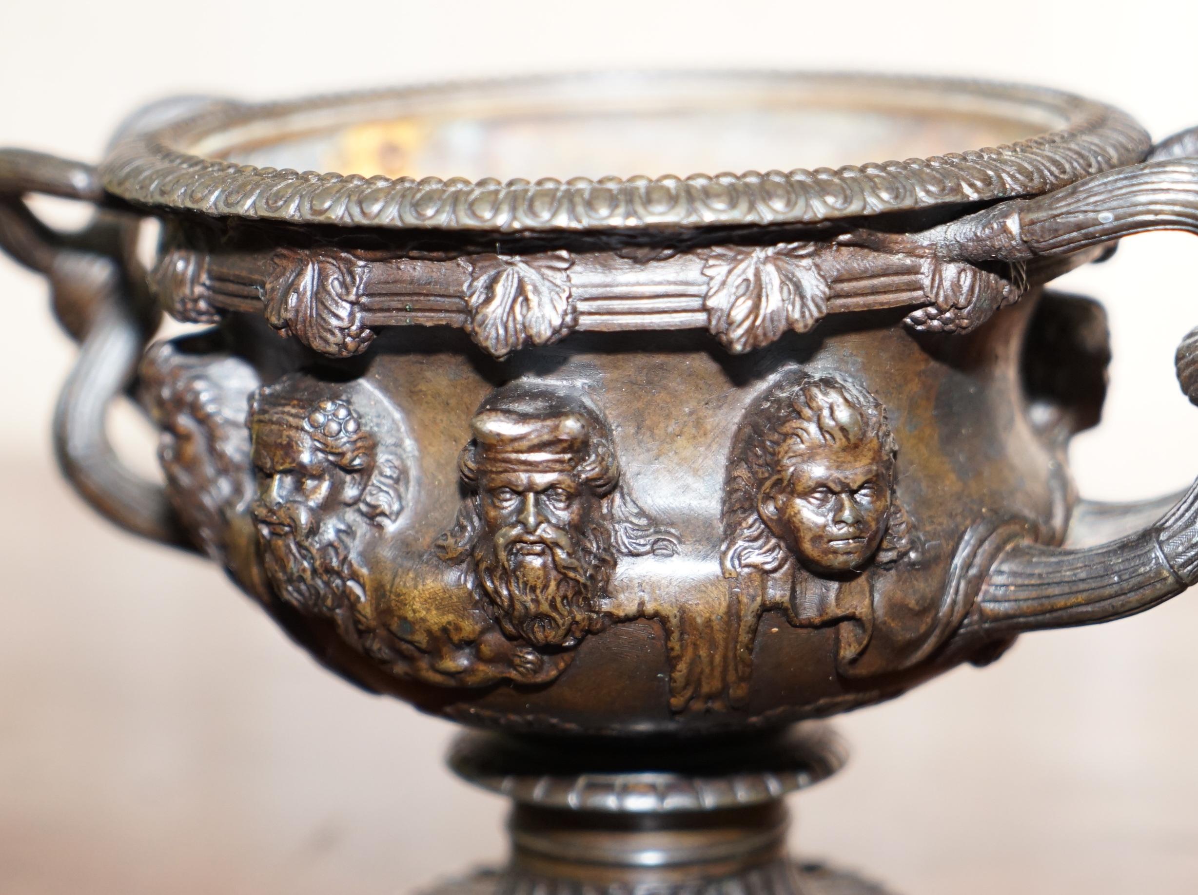 Hand-Crafted Rare Grand Tour Bronze of the Warwick Vase circa 1880 Based on Roman Original