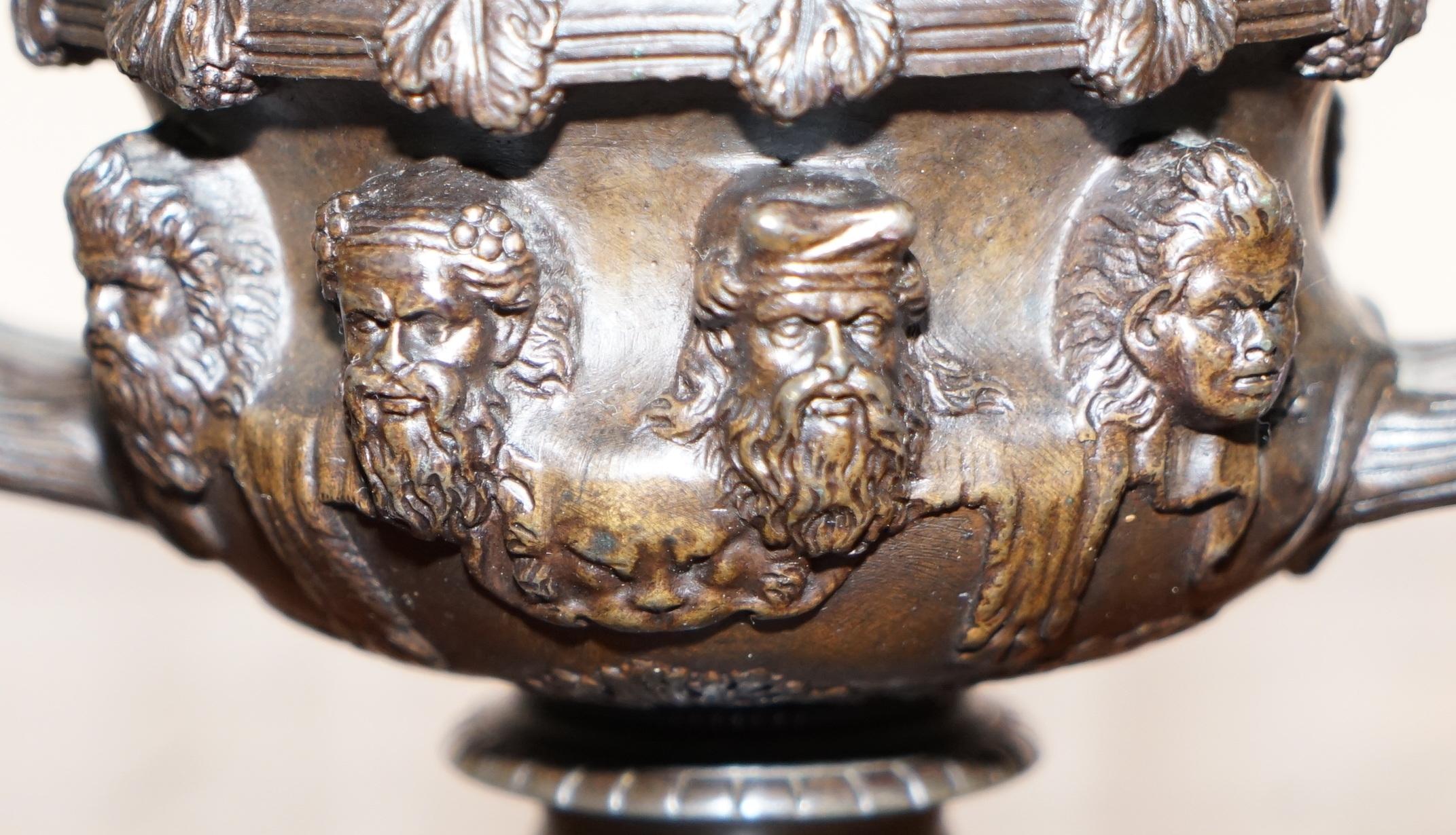 Late 19th Century Rare Grand Tour Bronze of the Warwick Vase circa 1880 Based on Roman Original