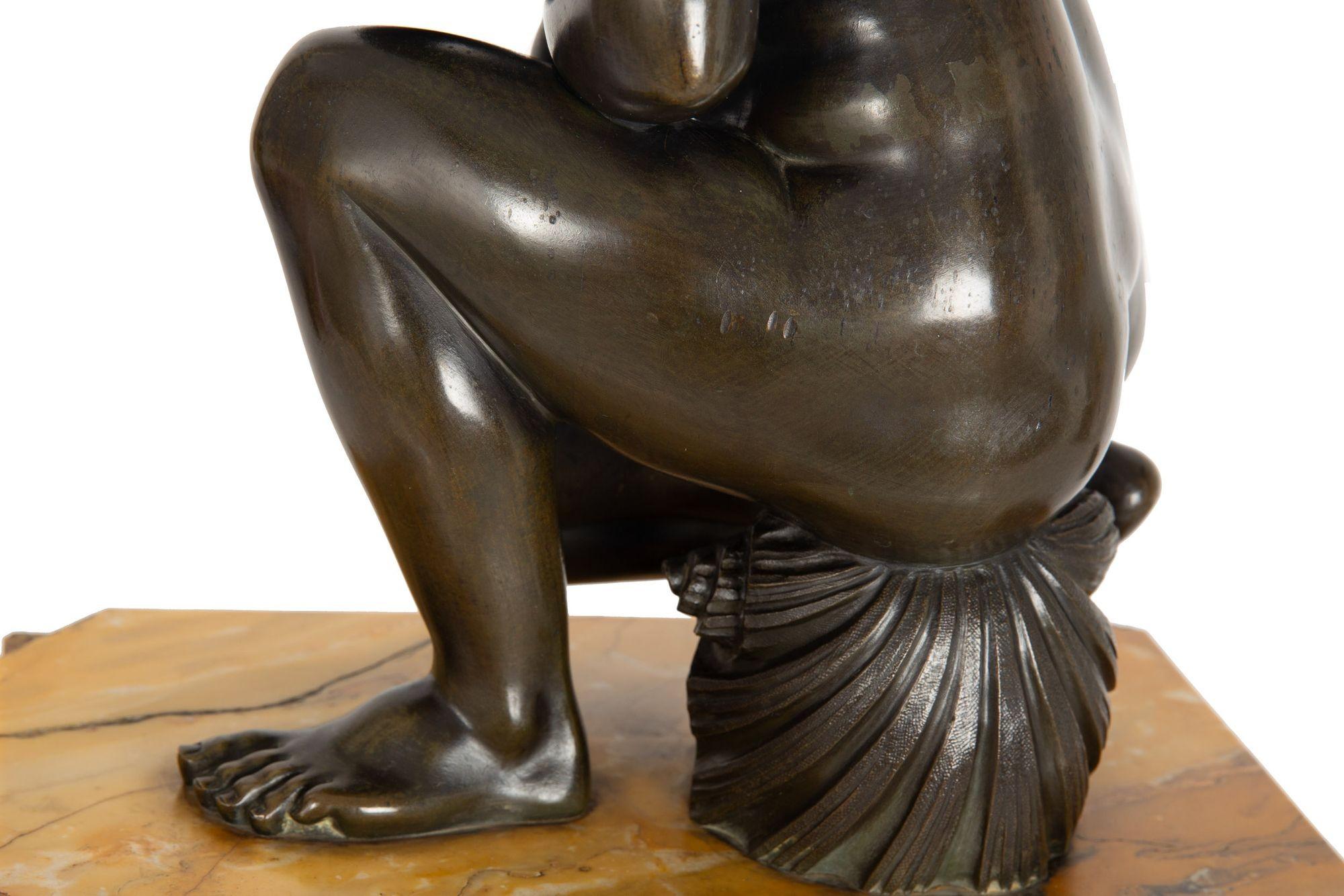 Rare Grand Tour Italian Antique Bronze Sculpture “Crouching Venus” circa 1850 15