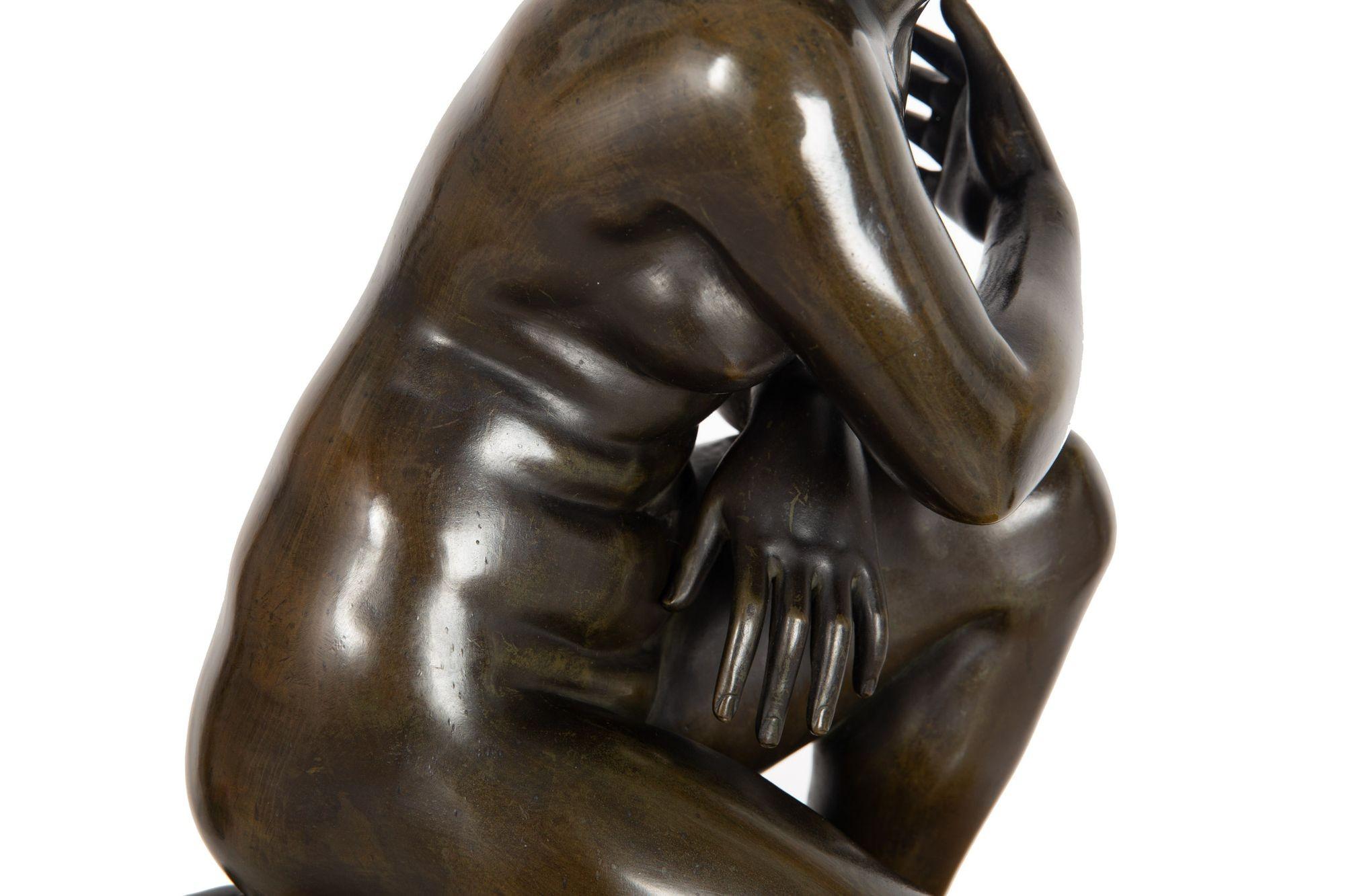 Rare Grand Tour Italian Antique Bronze Sculpture “Crouching Venus” circa 1850 5