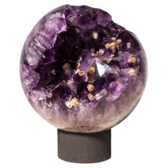 Large Grape Jelly Amethyst Sphere with Cristobalite Inclusions