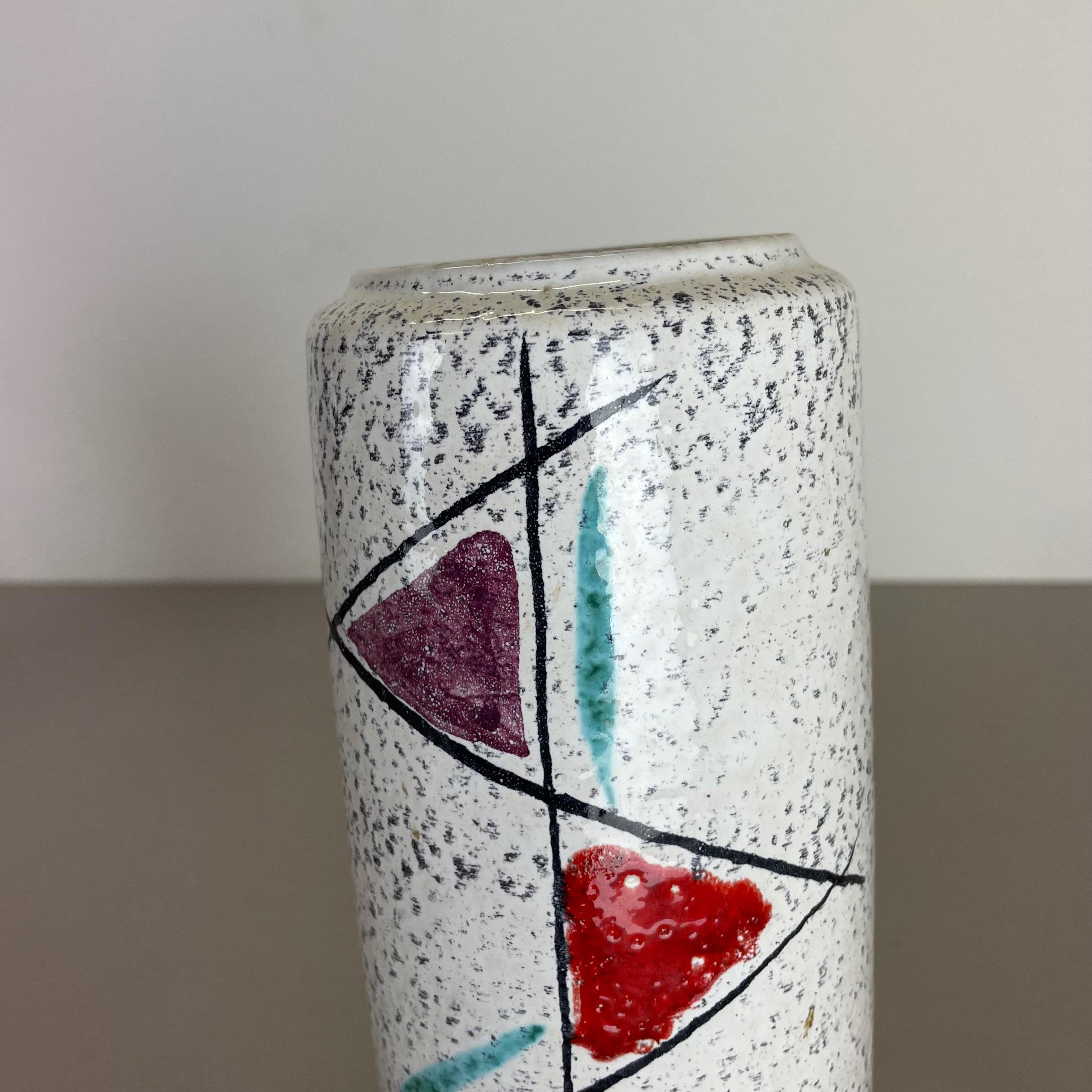 Seltene „Graphic“ Fat Lava-Vase, mehrfarbig, Scheurich, Deutschland WGP, 1970er Jahre im Angebot 4