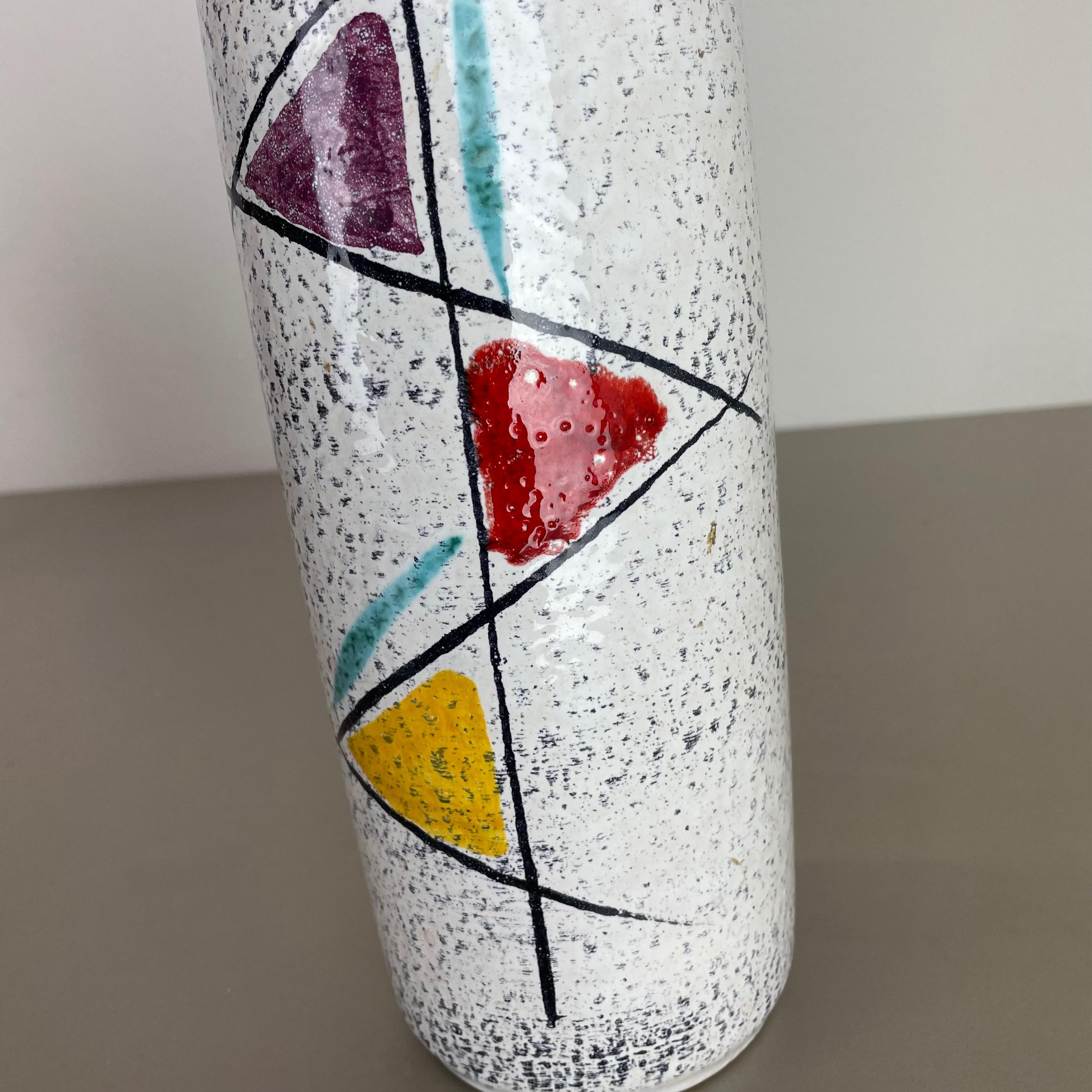 Seltene „Graphic“ Fat Lava-Vase, mehrfarbig, Scheurich, Deutschland WGP, 1970er Jahre im Angebot 5