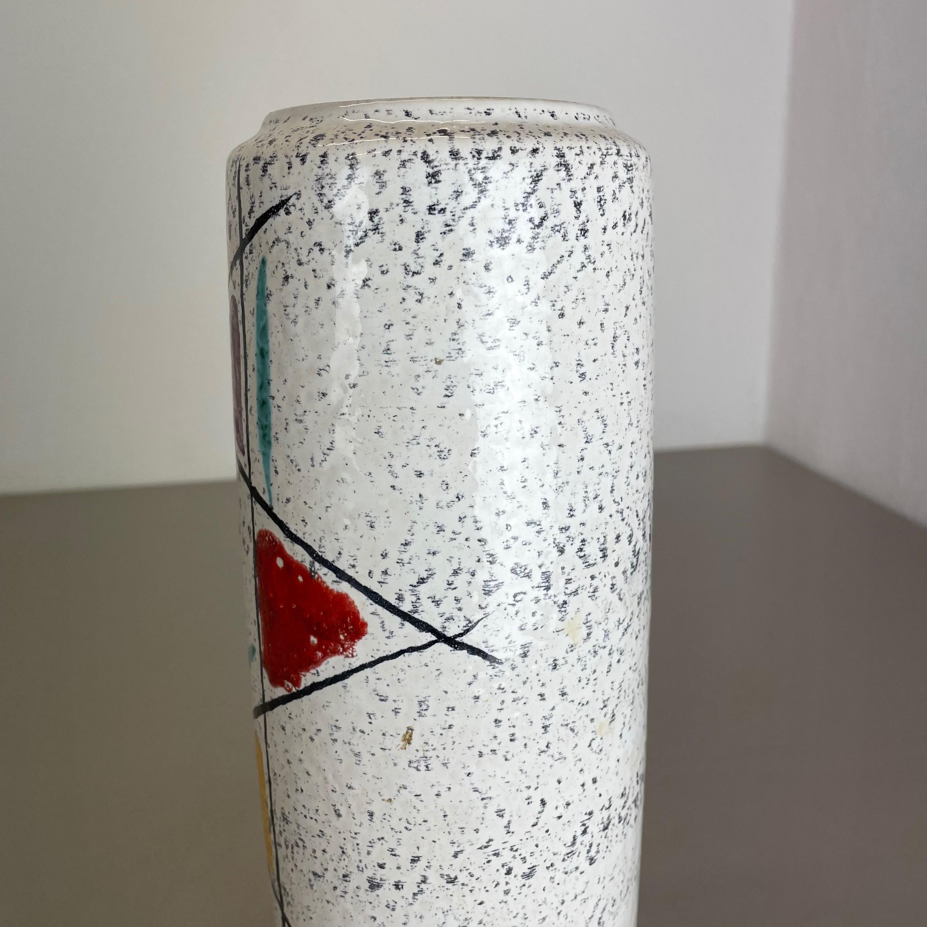 Seltene „Graphic“ Fat Lava-Vase, mehrfarbig, Scheurich, Deutschland WGP, 1970er Jahre im Angebot 7