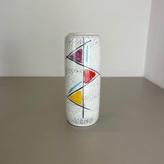 Rare "Graphic" Fat Lava Multi-Color Vase Scheurich, Germany WGP, 1970s