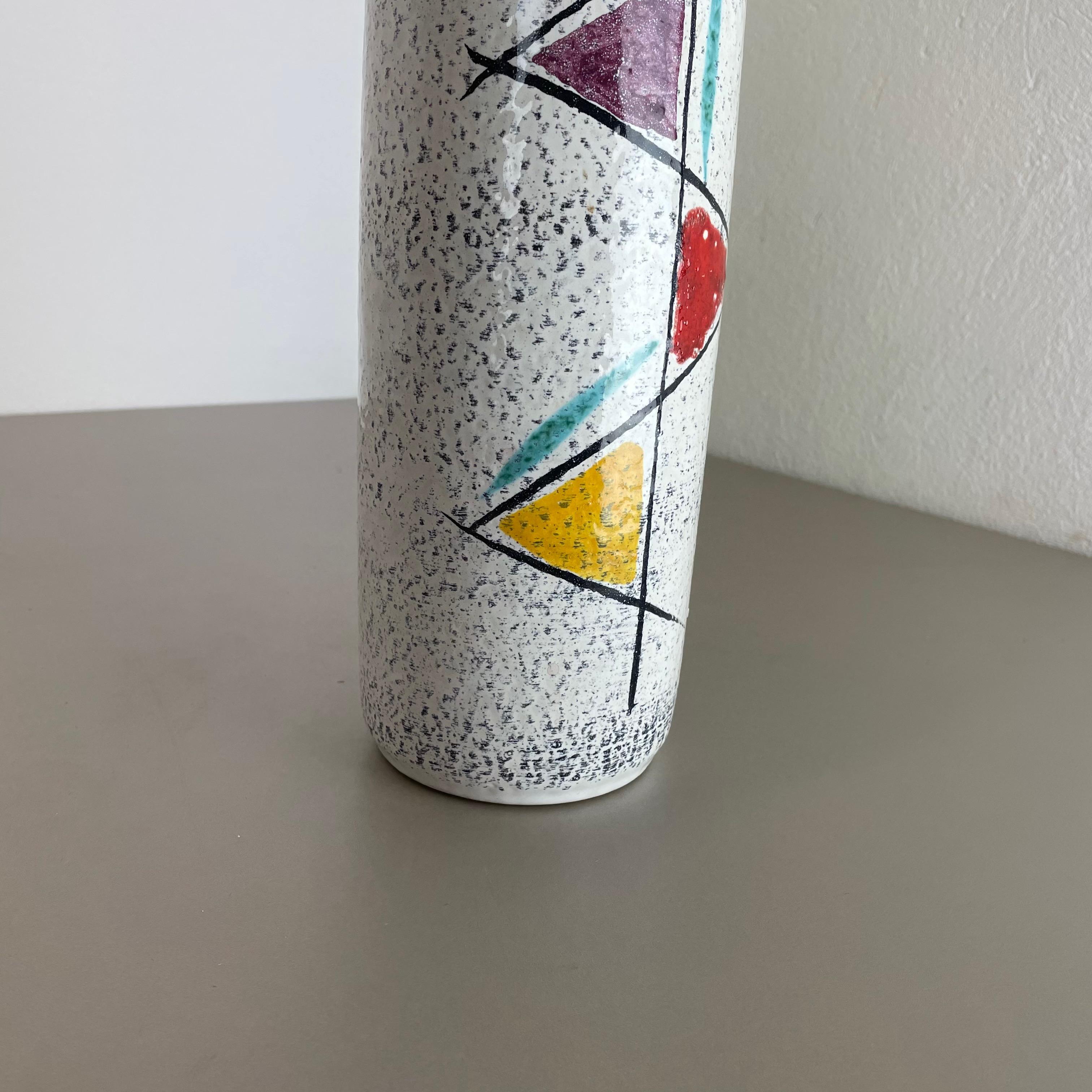 Seltene „Graphic“ Fat Lava-Vase, mehrfarbig, Scheurich, Deutschland WGP, 1970er Jahre (20. Jahrhundert) im Angebot