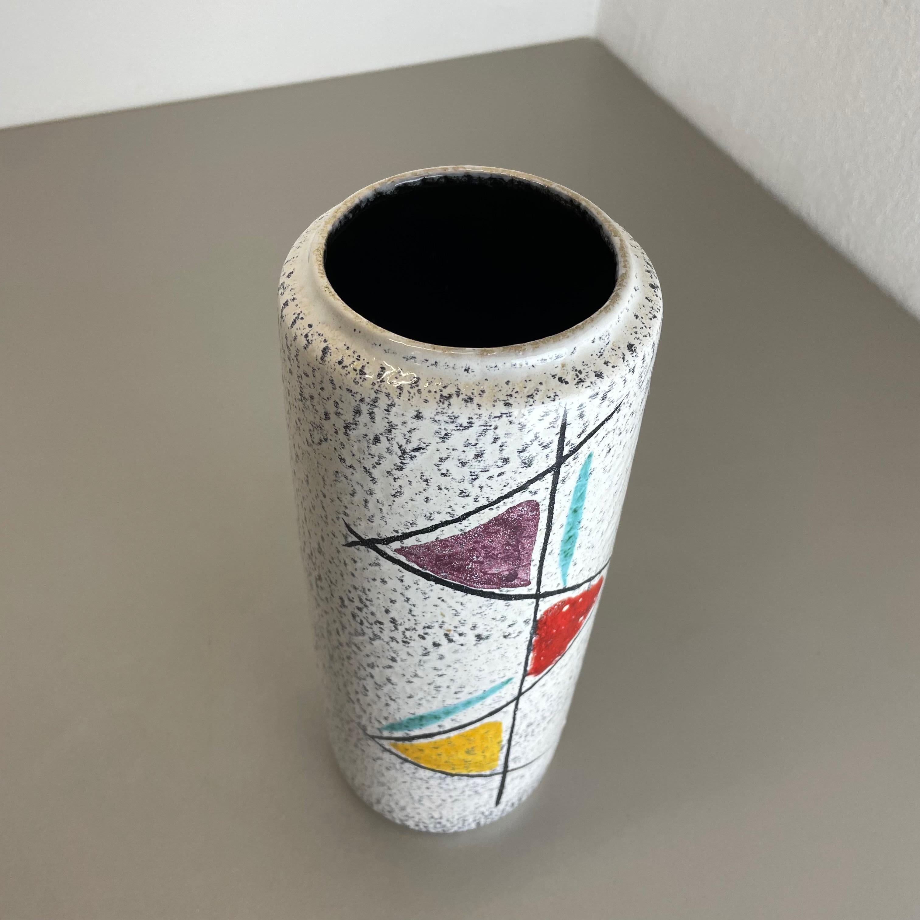 Seltene „Graphic“ Fat Lava-Vase, mehrfarbig, Scheurich, Deutschland WGP, 1970er Jahre im Angebot 1