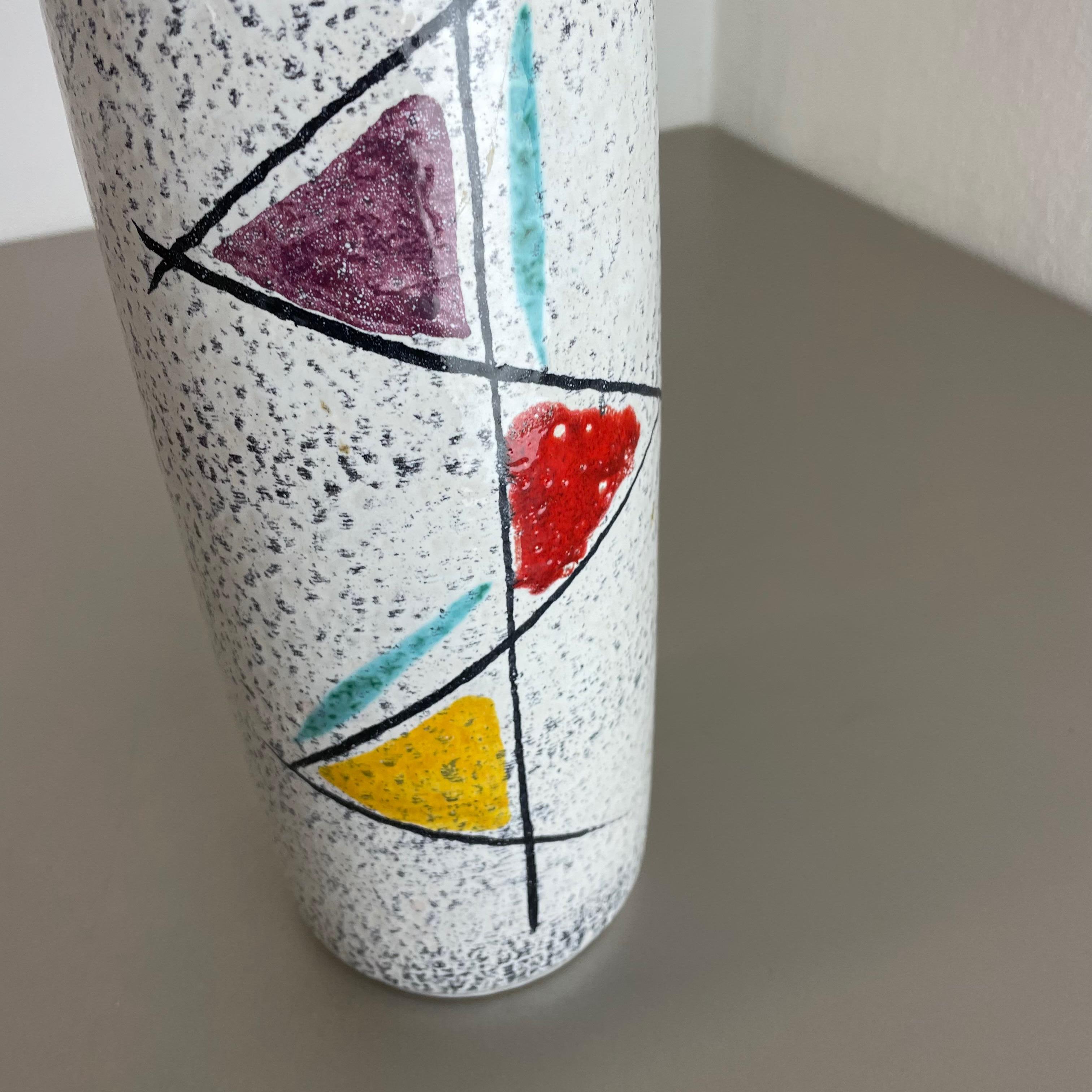 Seltene „Graphic“ Fat Lava-Vase, mehrfarbig, Scheurich, Deutschland WGP, 1970er Jahre im Angebot 3