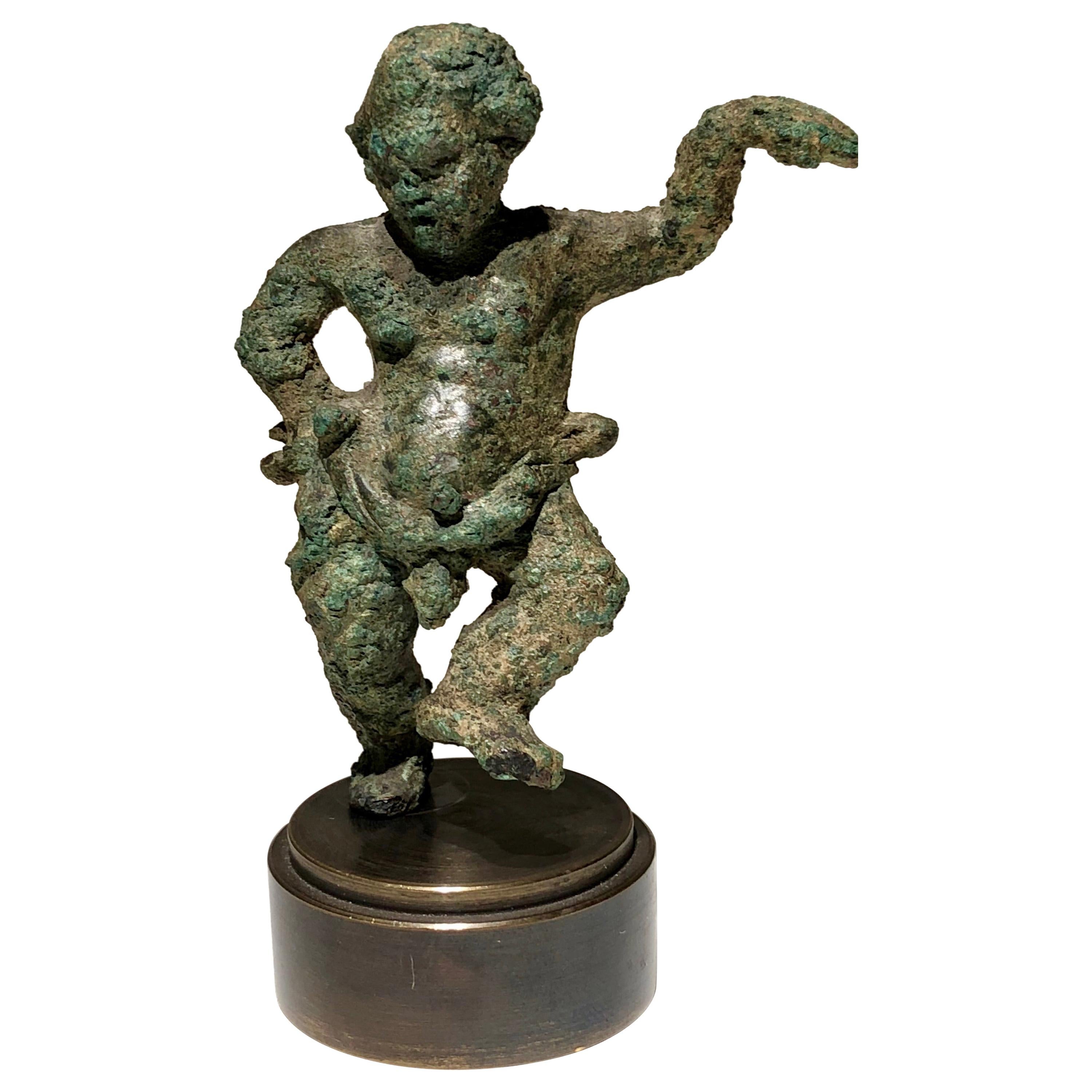 Rare Greek, 'Alexandrian', Bronze Grotesque Statuette of a Pugilist Boxer