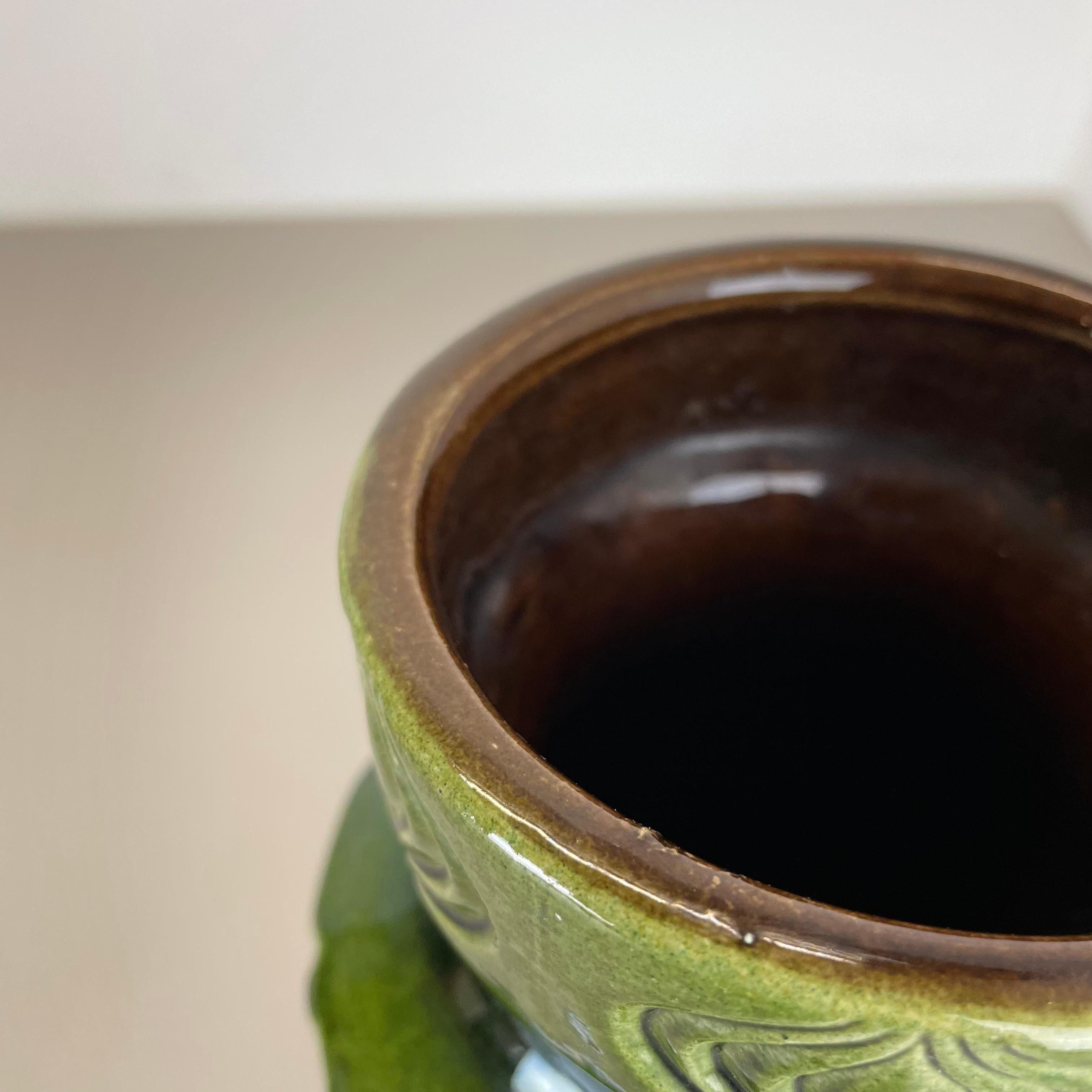 20th Century Rare Green Floor Vase Fat Lava 