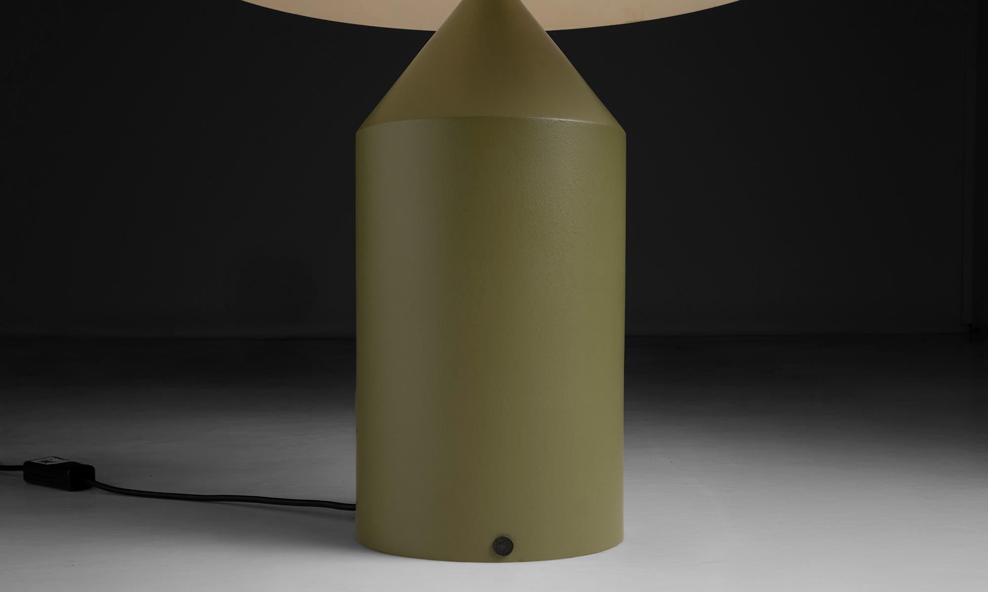 Late 20th Century Rare Green Atollo Table Lamp by Vico Magistretti, Italy circa 1970 For Sale