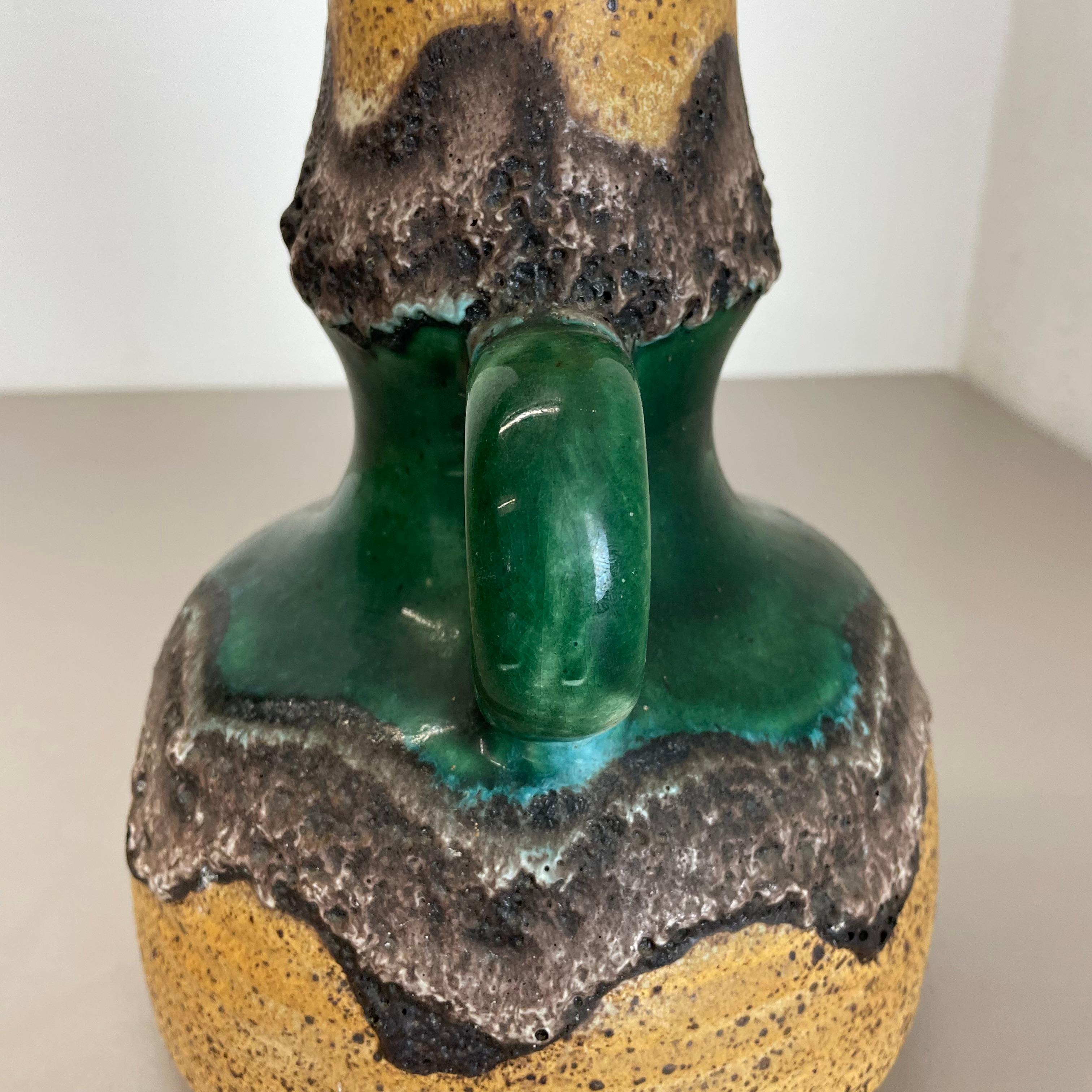 Rares vases verts brutalistes en céramique Fat Lava par Dümler et Greene & Greene Allemagne, années 1970 en vente 4