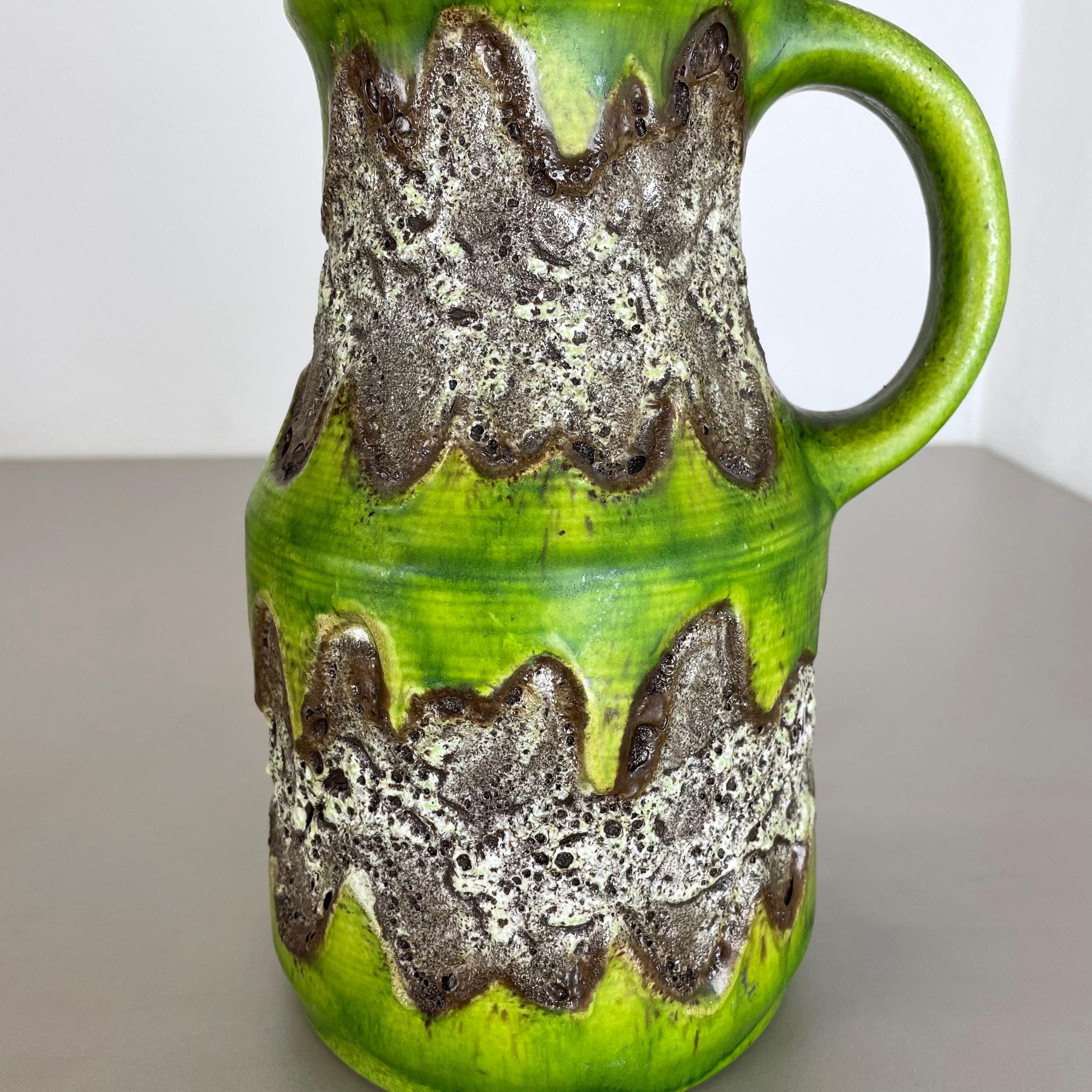 Rare Green Brutalist Fat Lava Ceramic Vases by Dümler and Breiden Germany, 1970s For Sale 7