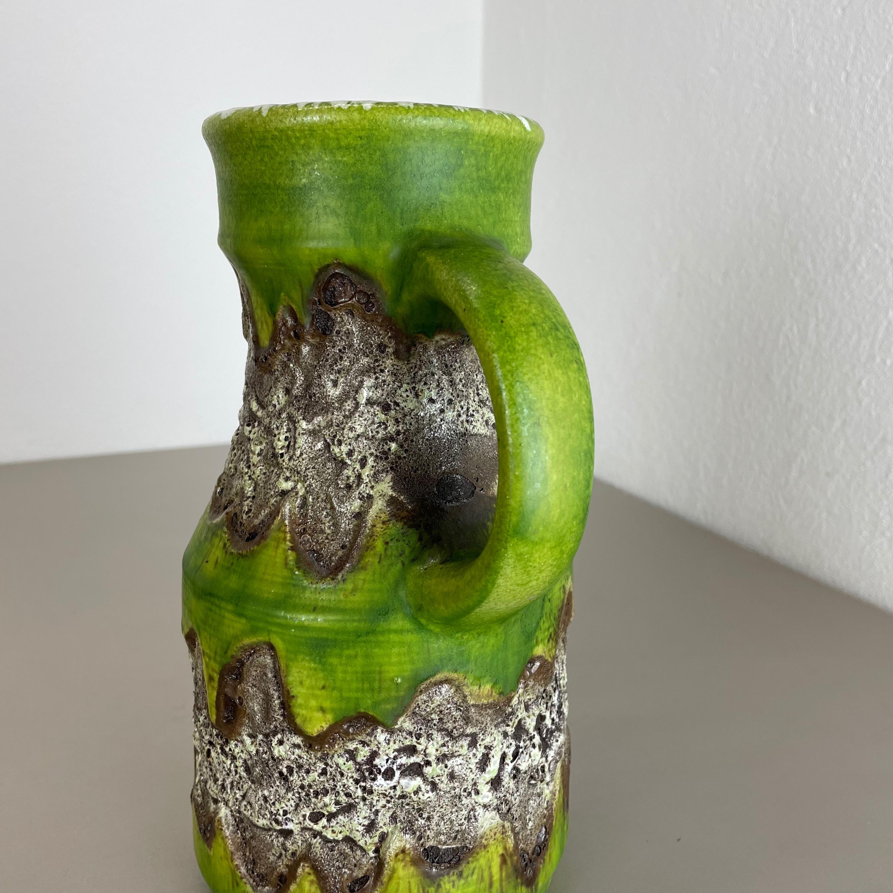 Seltene grüne brutalistische fette Lava-Keramikvasen von Dümler und Breiden Deutschland, 1970er im Angebot 8
