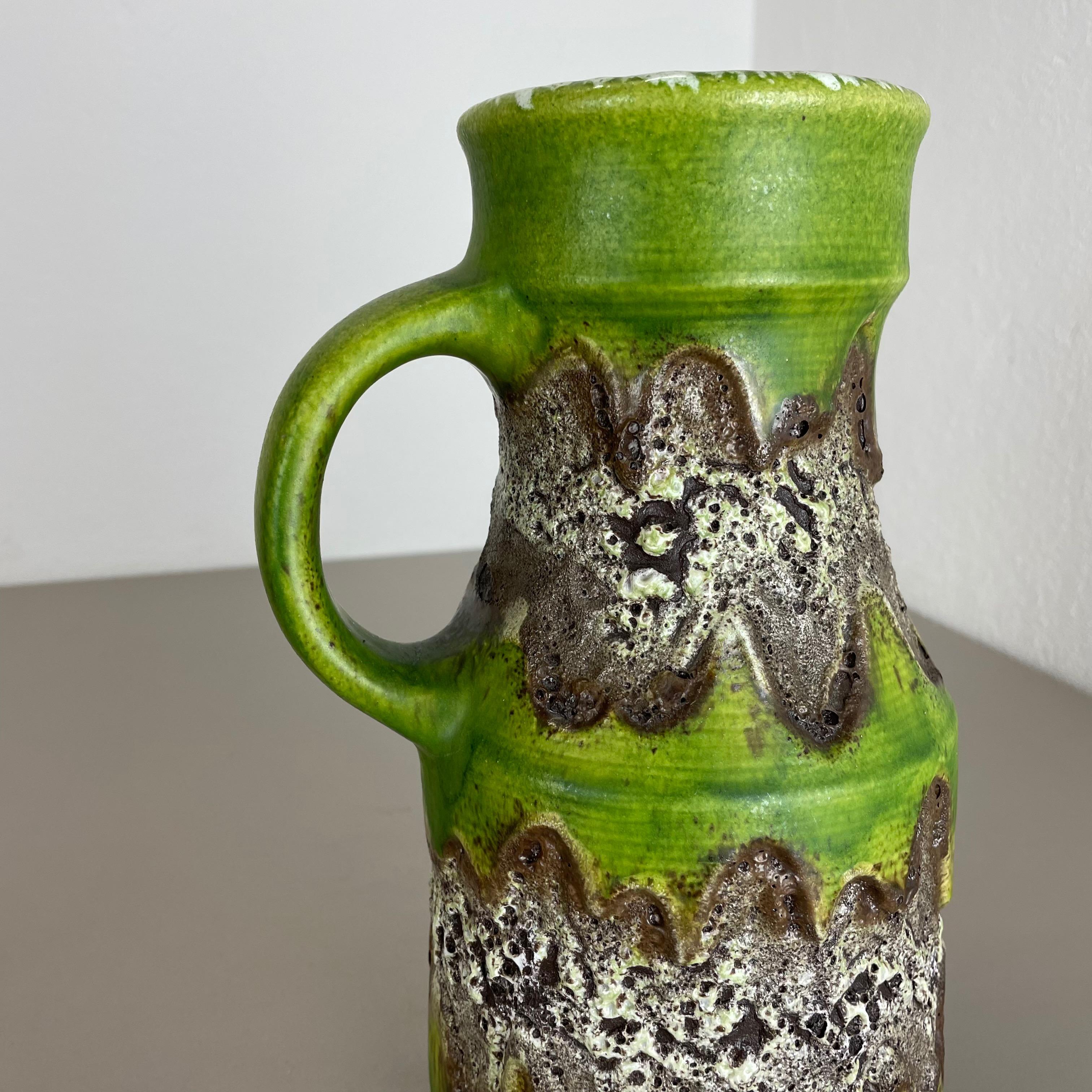Rare Green Brutalist Fat Lava Ceramic Vases by Dümler and Breiden Germany, 1970s For Sale 9