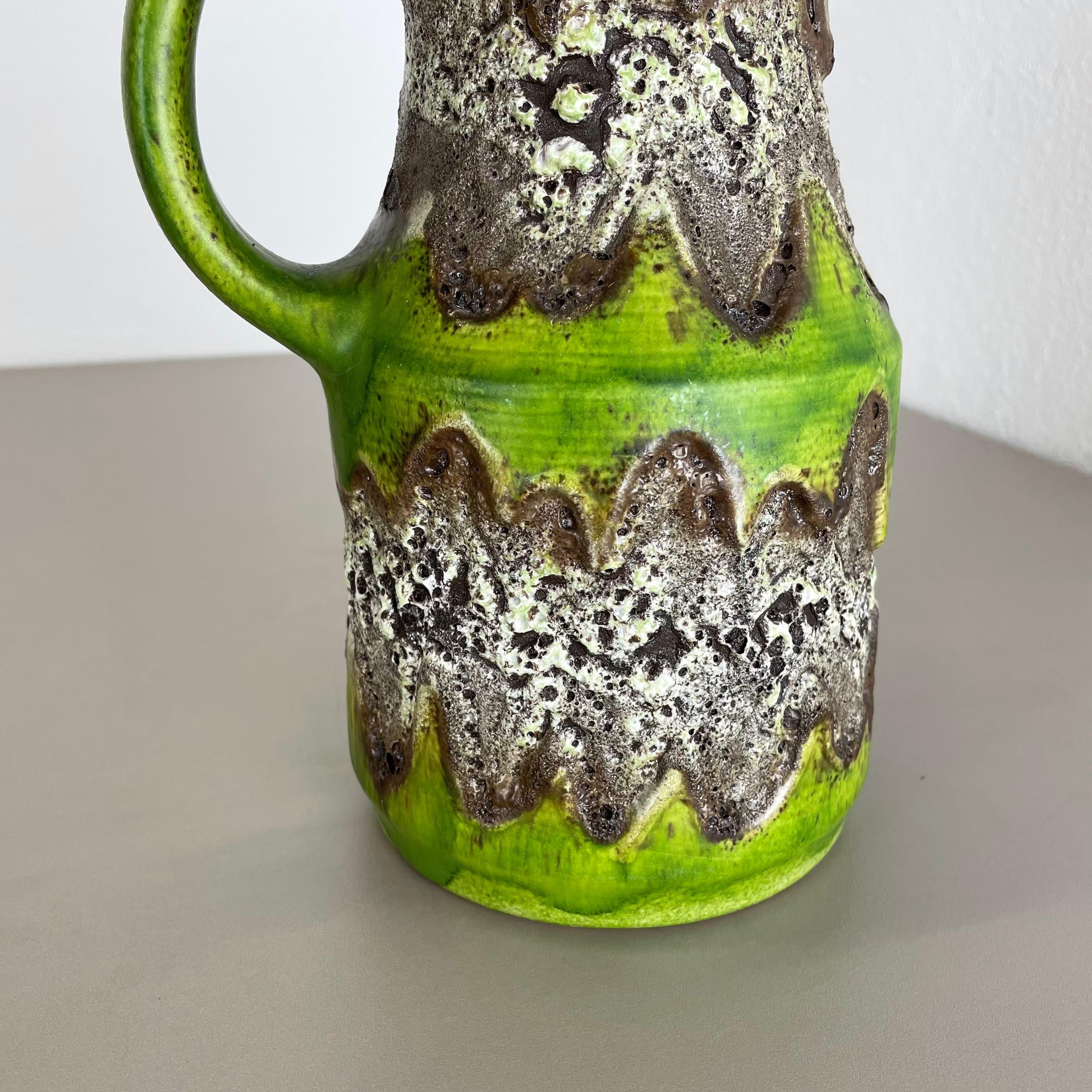 Rare Green Brutalist Fat Lava Ceramic Vases by Dümler and Breiden Germany, 1970s For Sale 10