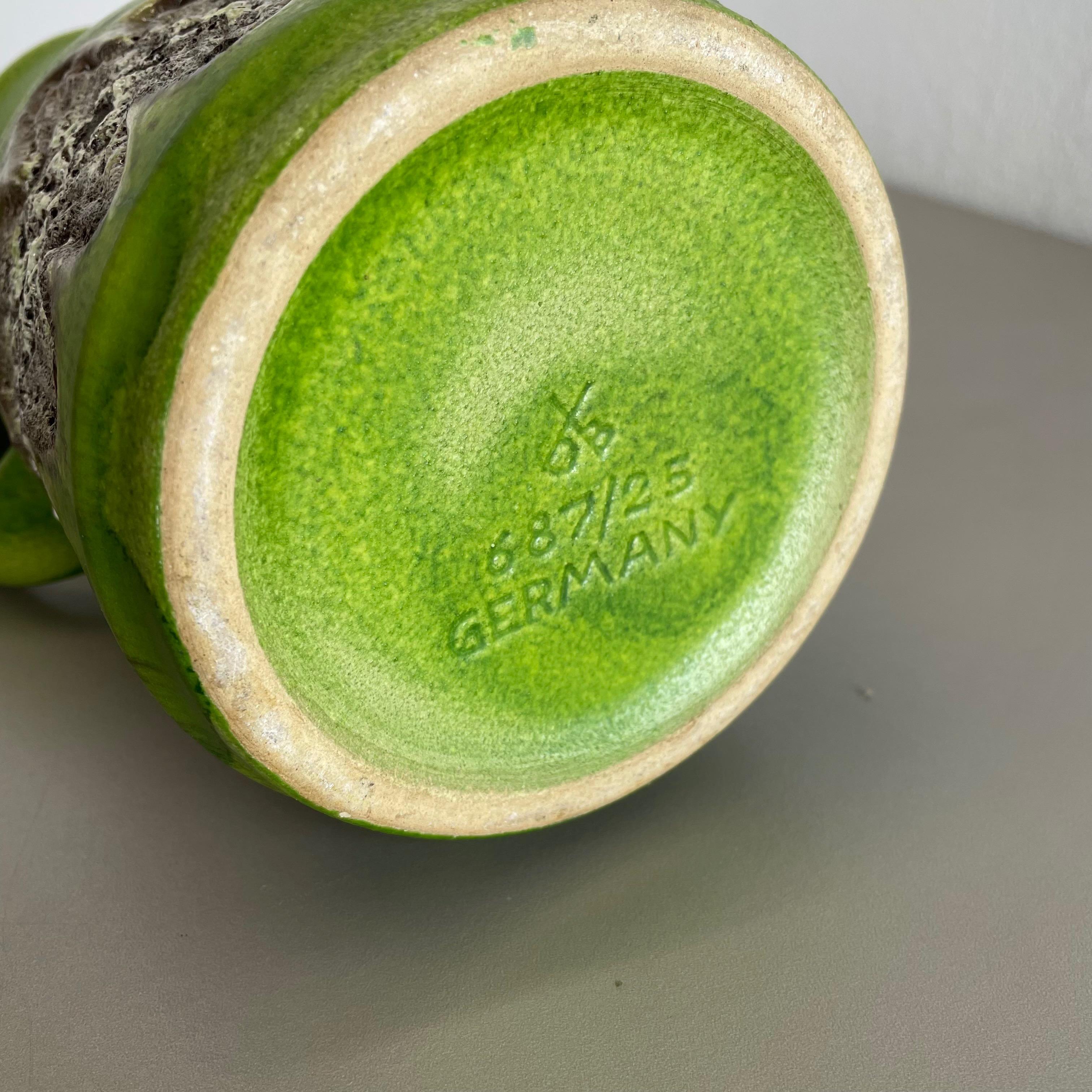 Rare Green Brutalist Fat Lava Ceramic Vases by Dümler and Breiden Germany, 1970s For Sale 14
