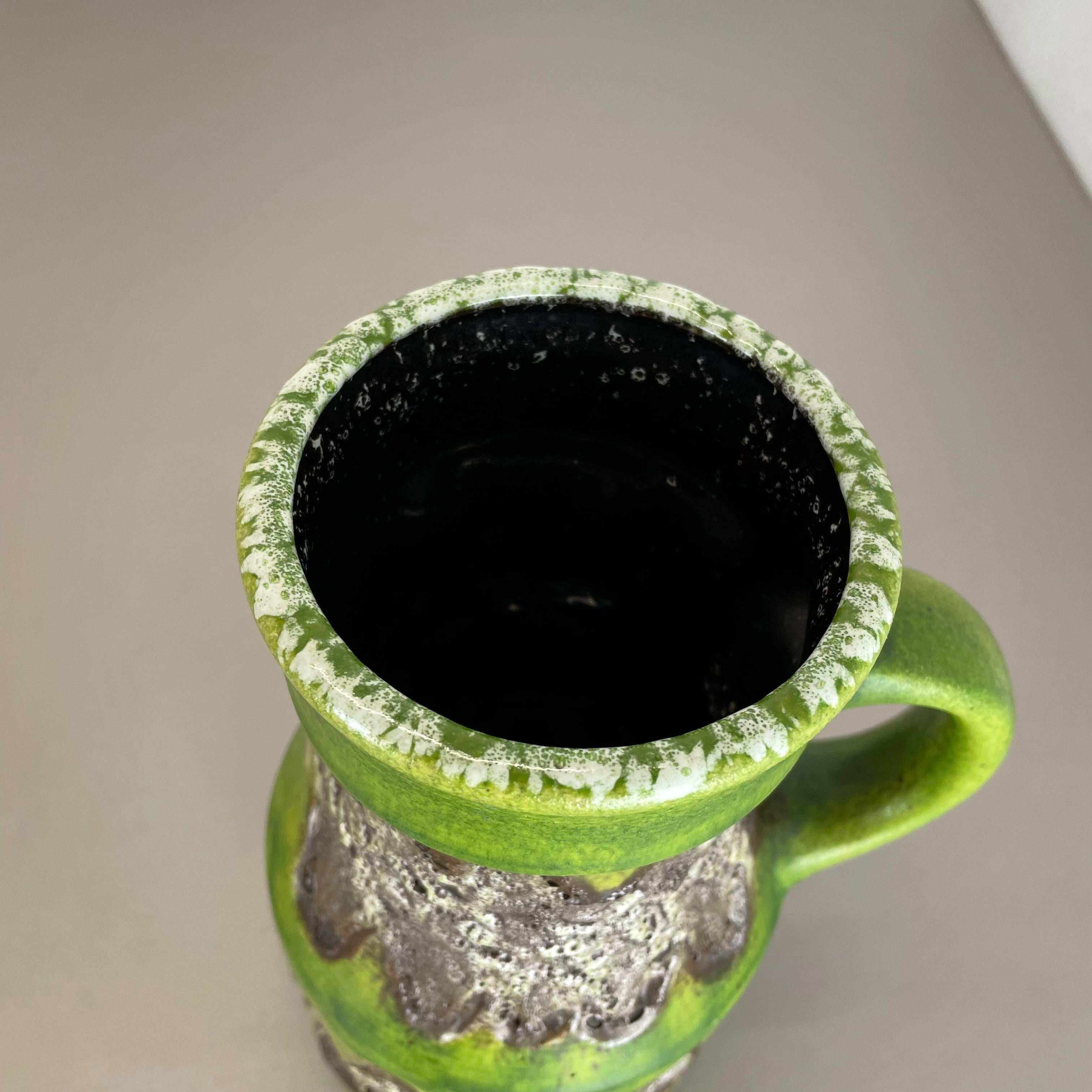 Rare Green Brutalist Fat Lava Ceramic Vases by Dümler and Breiden Germany, 1970s For Sale 2