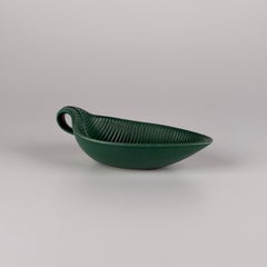 Rare Green Ceramic Vide-Poche by Giovanni Gariboldi for Richard Ginori, 1950s
