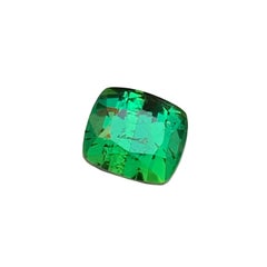 Rare Green Cushion Cut Natural Tourmaline Loose Gemstone, 5.05 Carat-Afghanistan