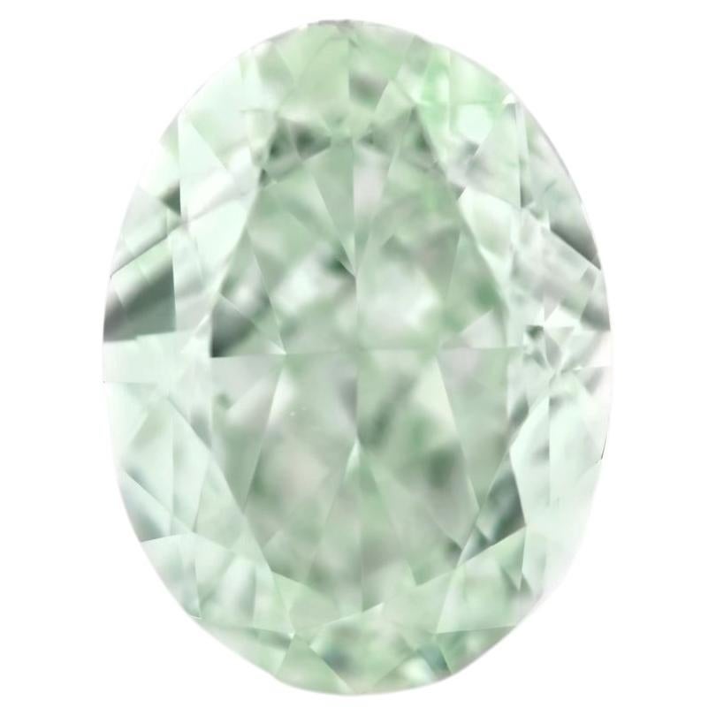 Rare Green Diamond - 0.60ct Natural Loose Fancy Light Green Color GIA SI1 Oval