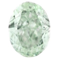 Rare Green Diamond - 0.60ct Natural Loose Fancy Light Green Color GIA SI1 Oval