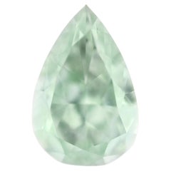 Rare Green Diamond - 0.70ct Natural Loose Fancy Light Green Color GIA SI1 Pear