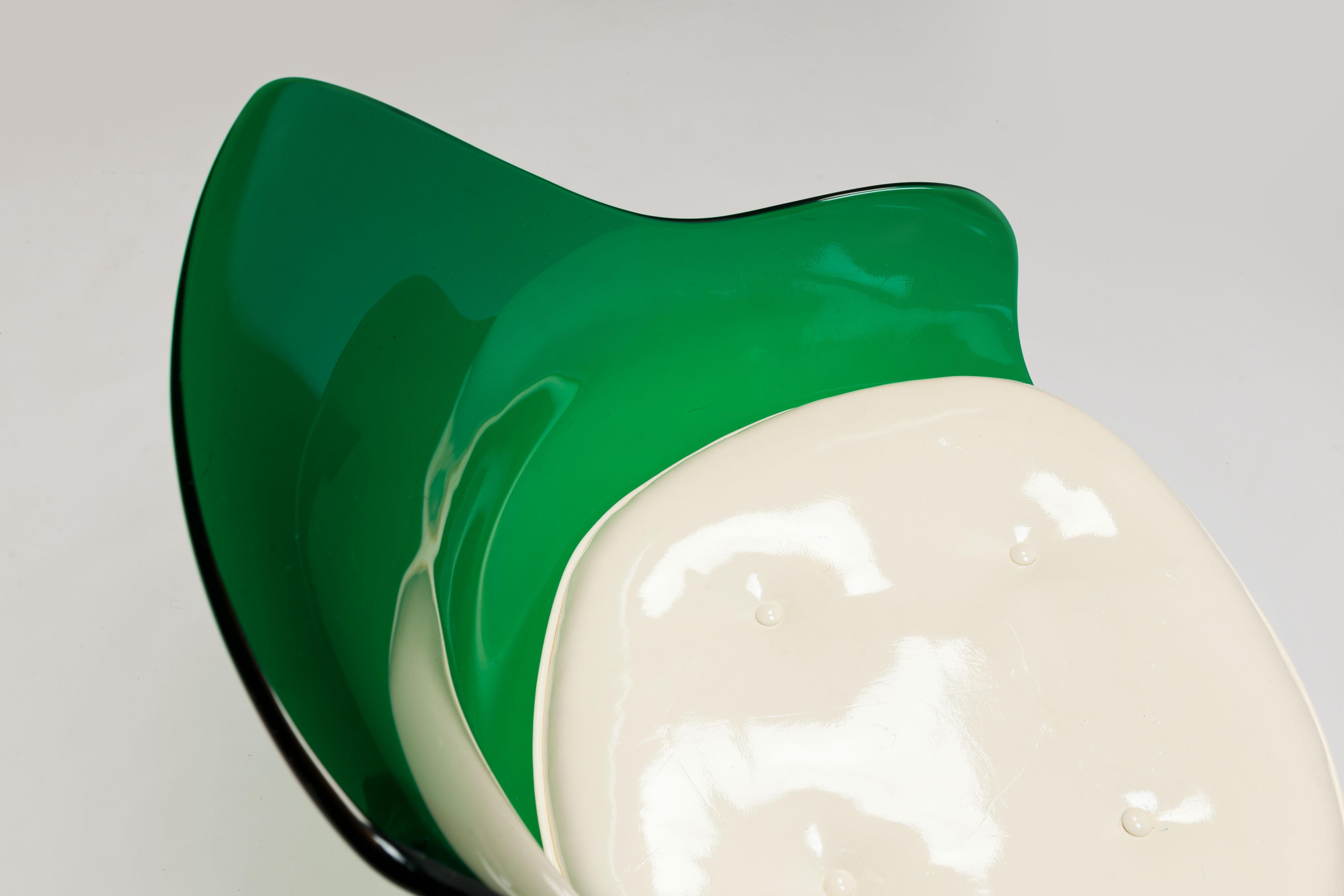 Rare Green Edition 'Champagne' Chair by Estelle & Erwin Laverne 1