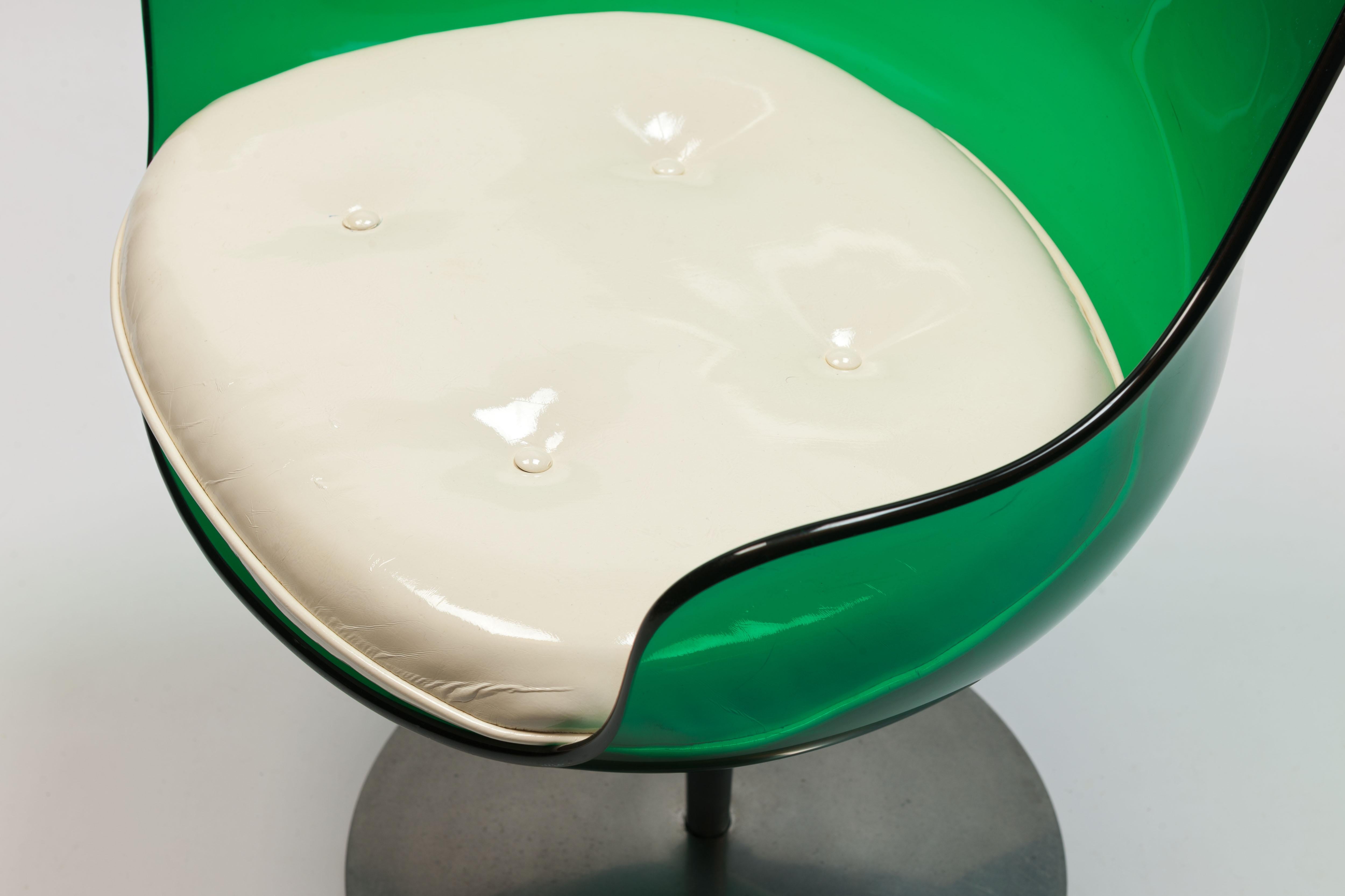 Rare Green Edition 'Champagne' Chair by Estelle & Erwin Laverne 2