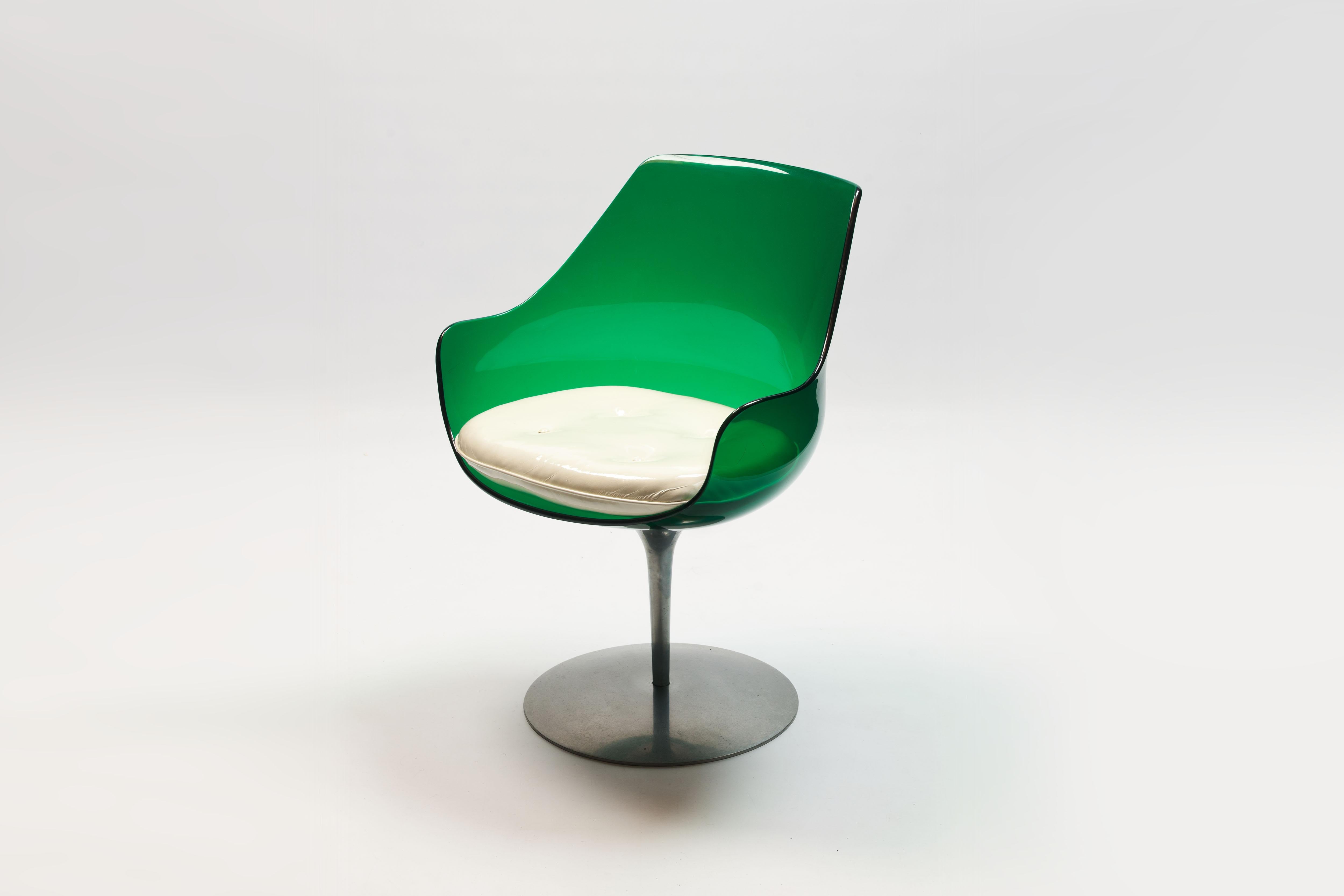 green tulip chair