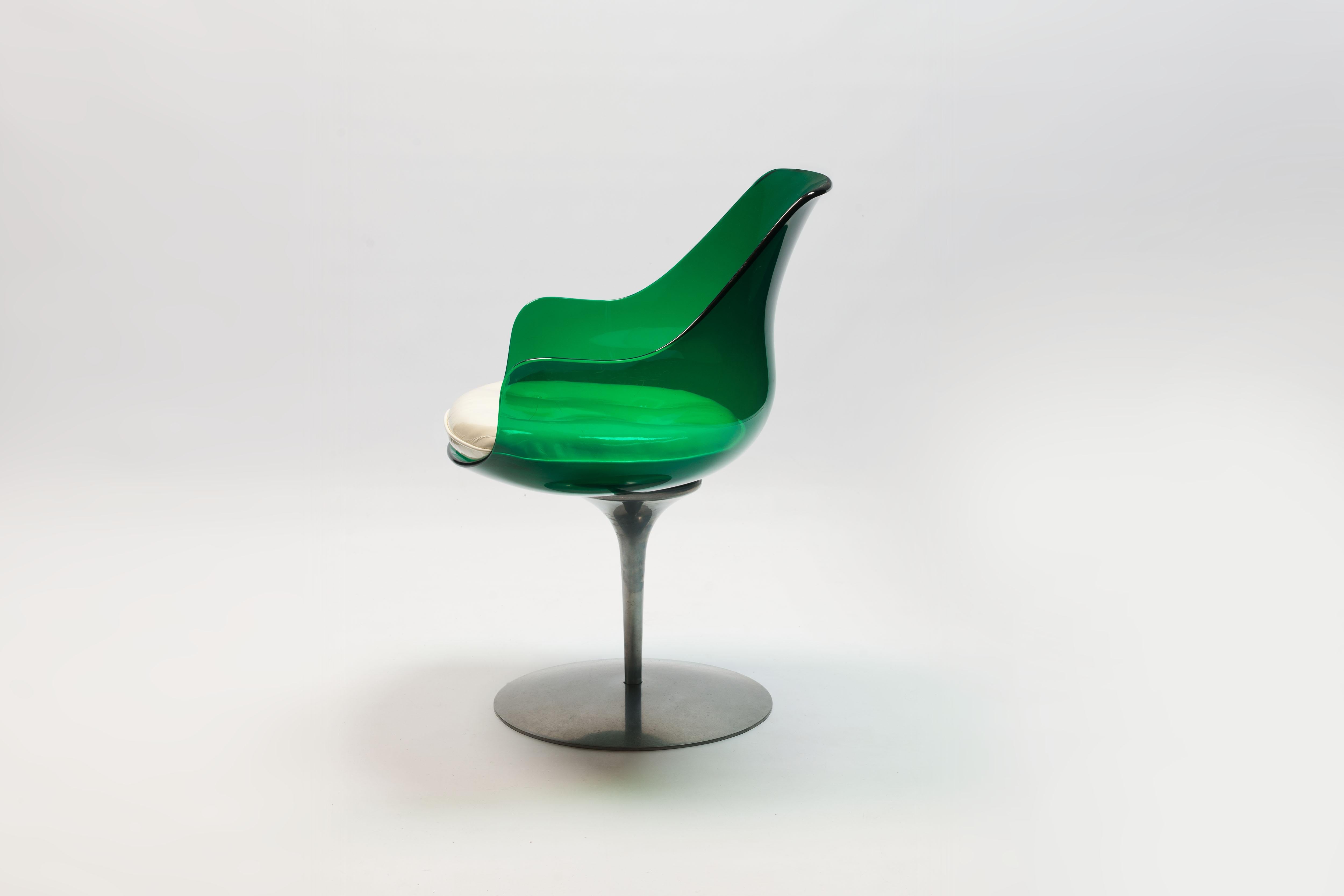 Mid-Century Modern Rare Green Edition 'Champagne' Chair by Estelle & Erwin Laverne