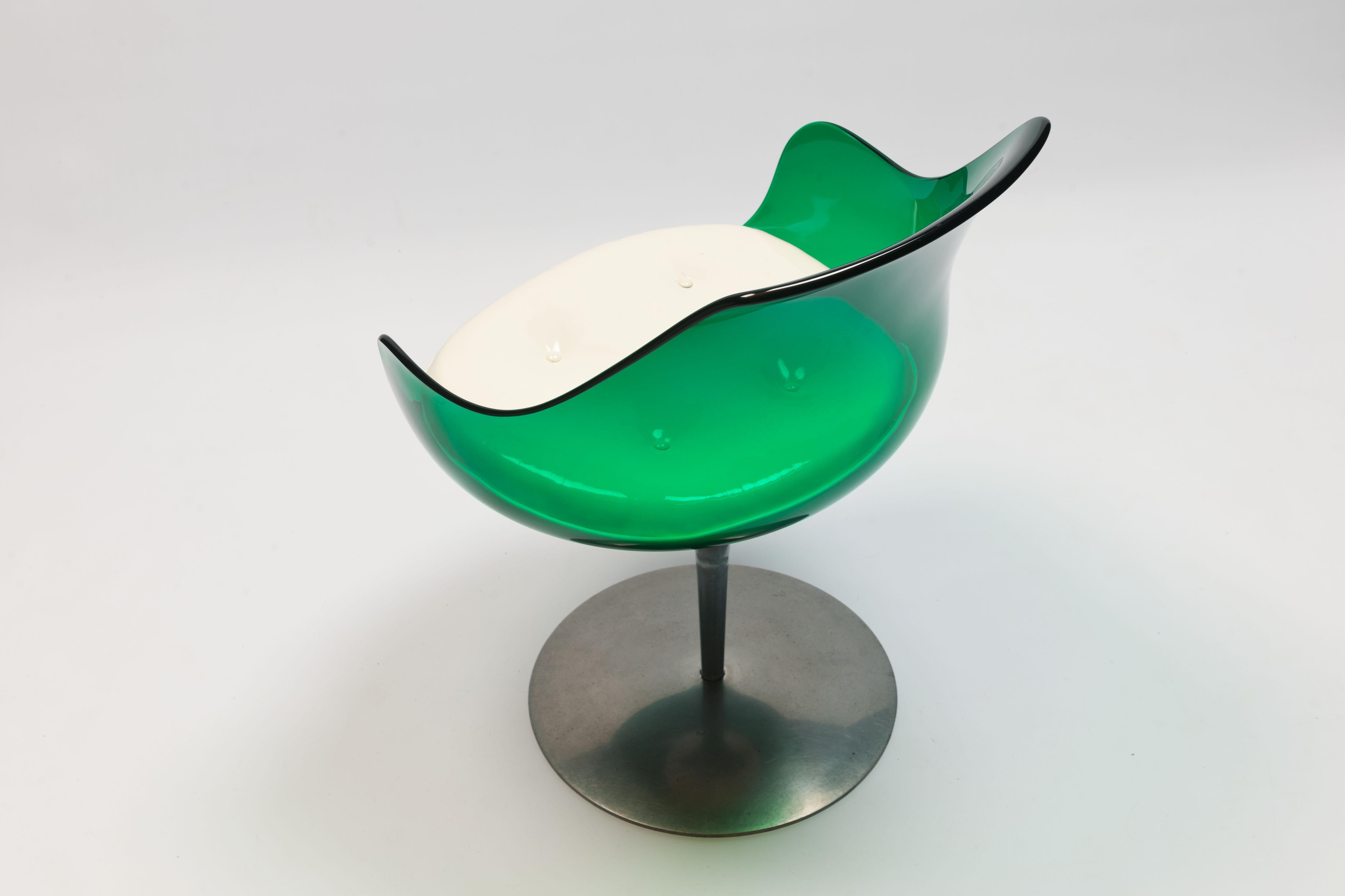 Rare Green Edition 'Champagne' Chair by Estelle & Erwin Laverne In Good Condition In Utrecht, NL