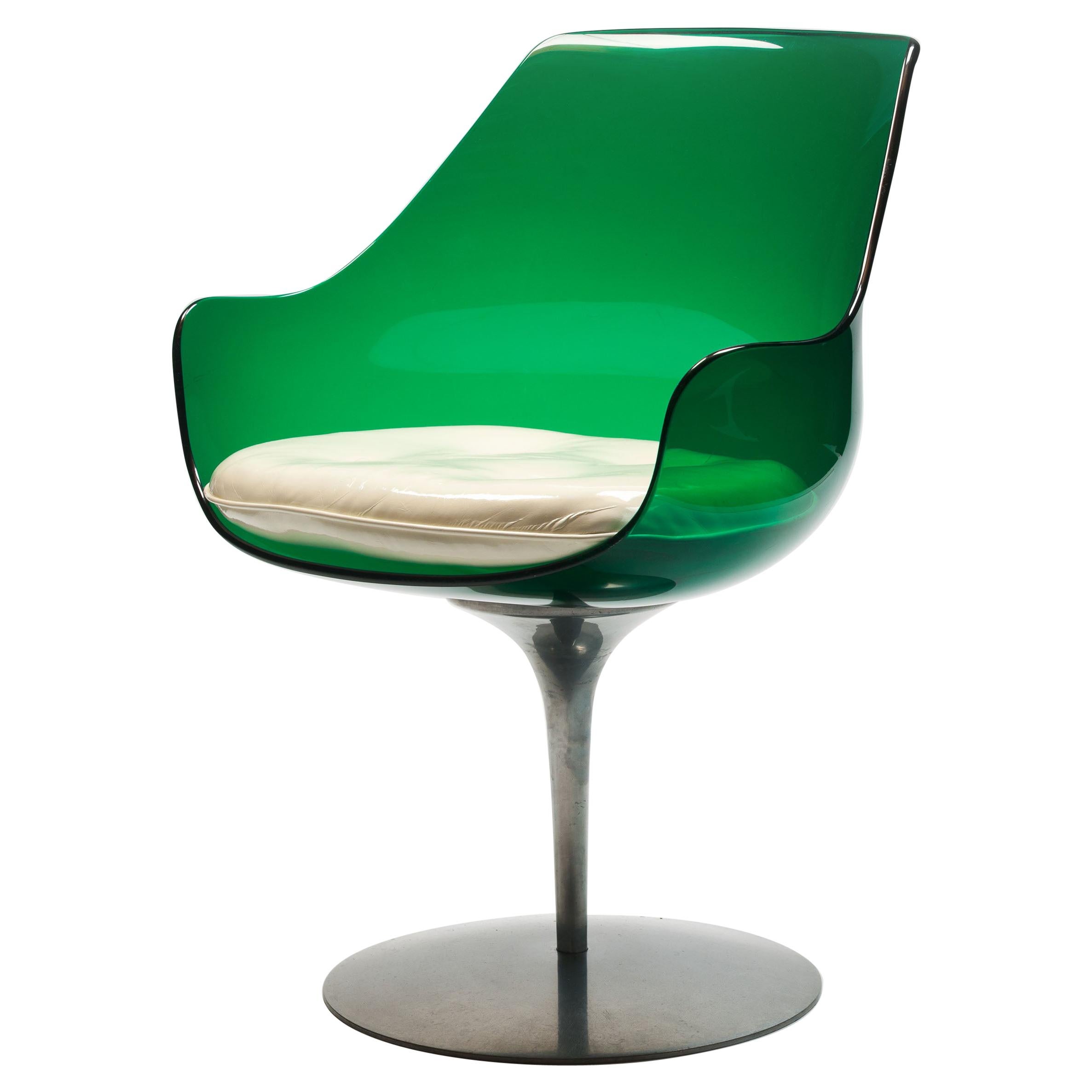 Rare Green Edition 'Champagne' Chair by Estelle & Erwin Laverne